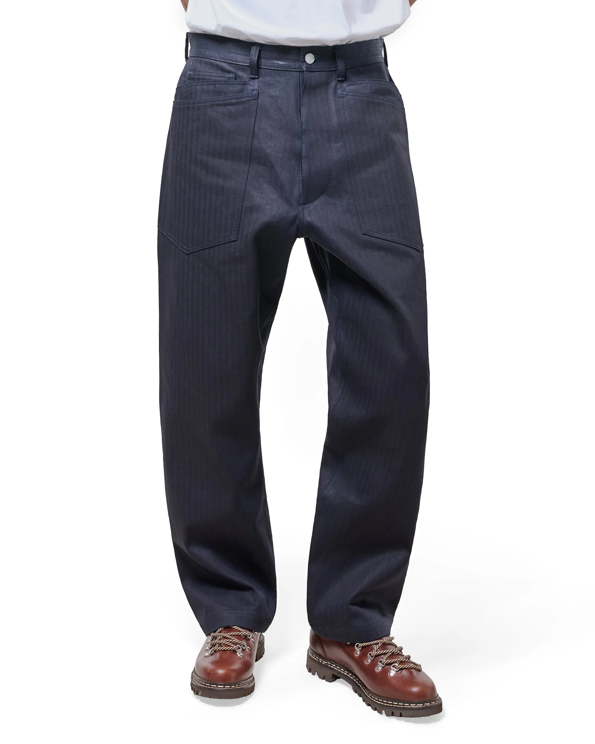 Sassafras D Scoop Pants Herringbone Indigo/Black sold by Lost & Found product image thumbnail 2