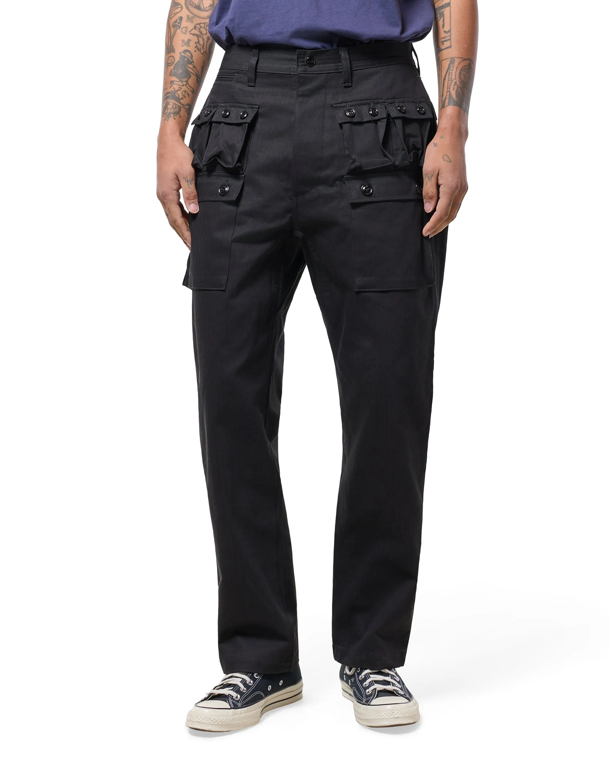 Sassafras G.D.U. Pants Herringbone Twill Black sold by Lost & Found product image thumbnail 2