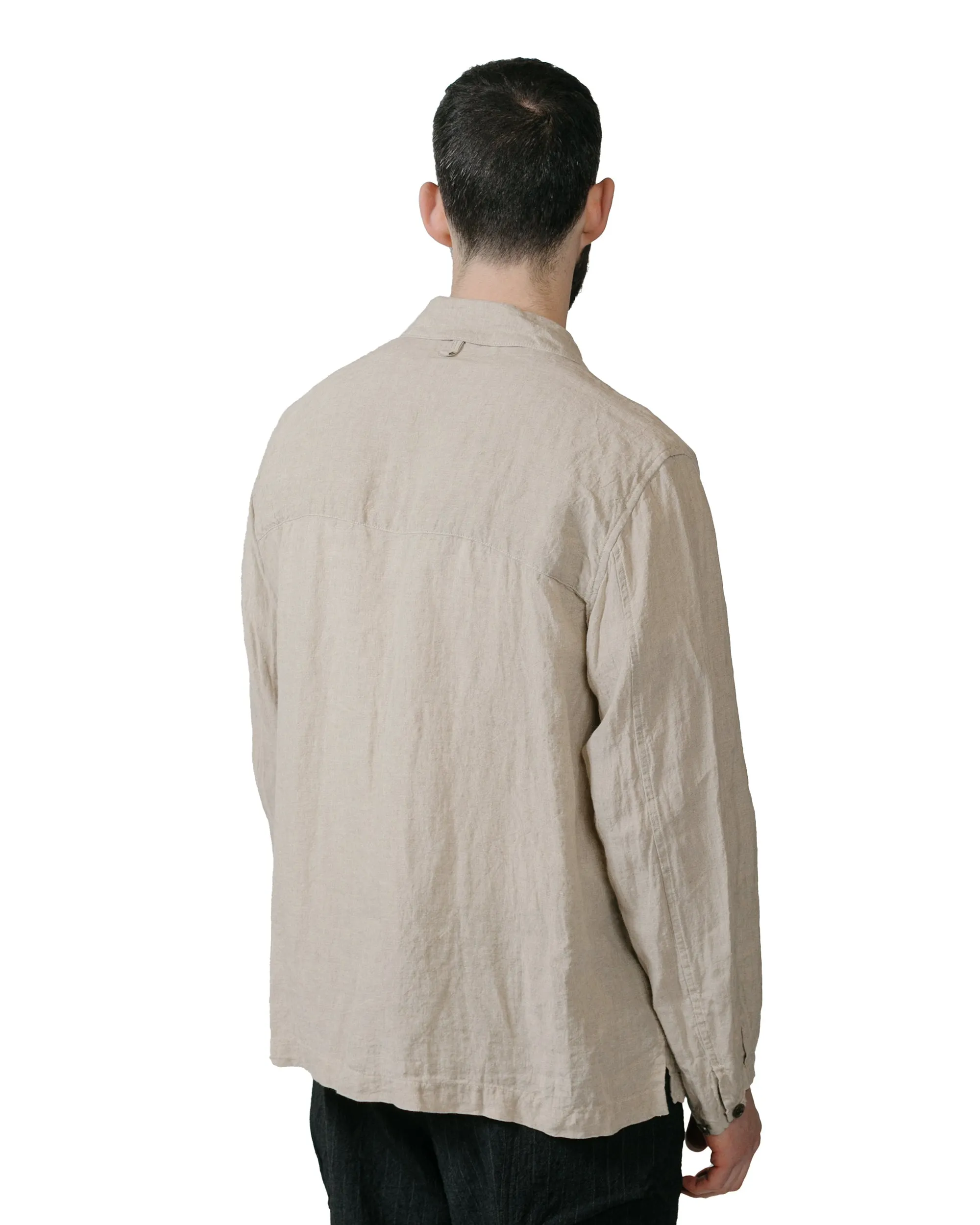 Sage de Cret Organic Linen Shirt Jacket Natural sold by Lost & Found product image thumbnail 3