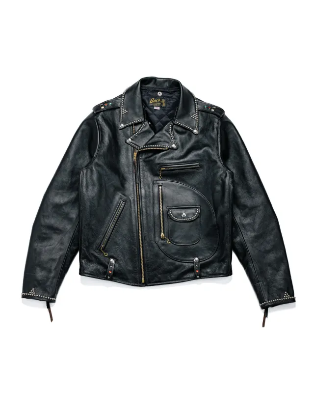 The Real McCoy's BJ24101 Buco J-24 Smoky Jim Leather Jacket Black sold by Lost & Found
