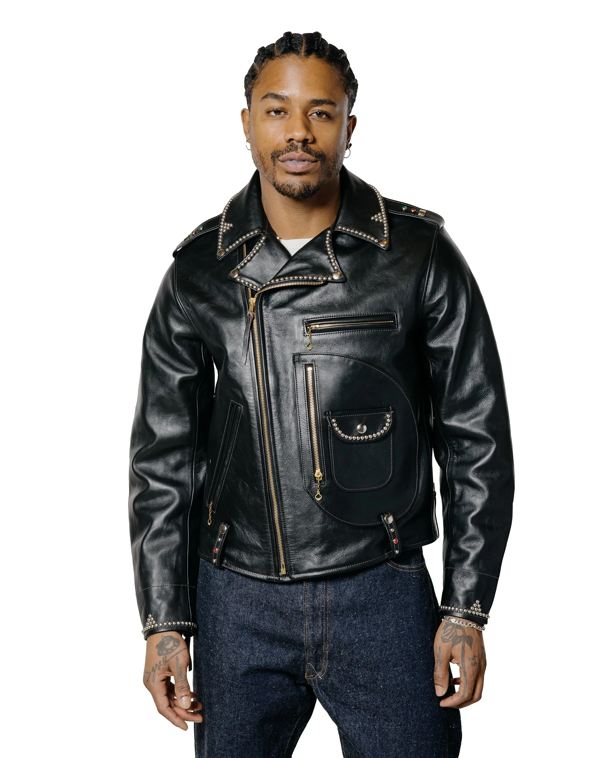 The Real McCoy's BJ24101 Buco J-24 Smoky Jim Leather Jacket Black sold by Lost & Found product image thumbnail 2