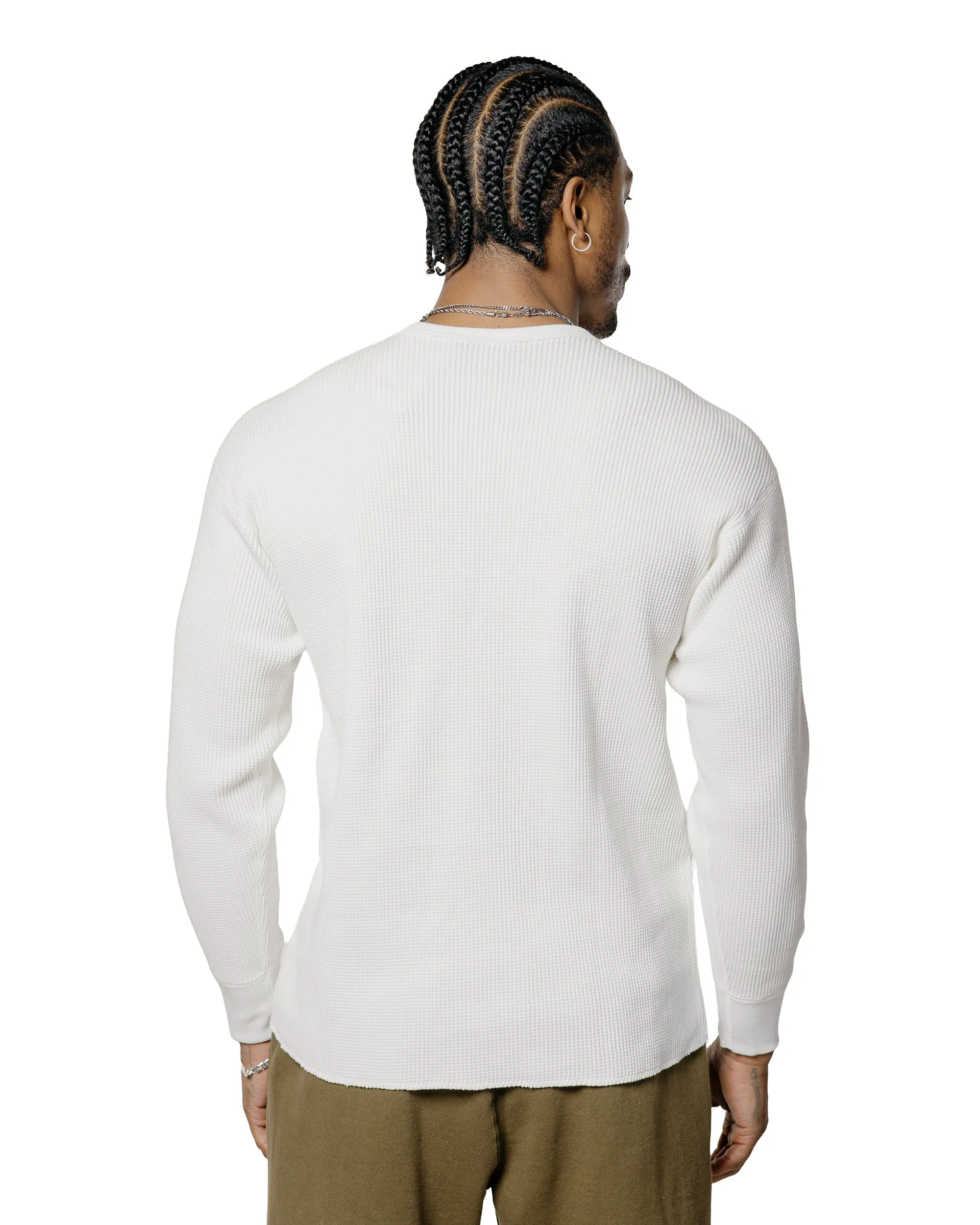 The Real McCoy's MC25103 Ball Park Waffle Thermal Shirt L/S Tee White sold by Lost & Found product image thumbnail 3