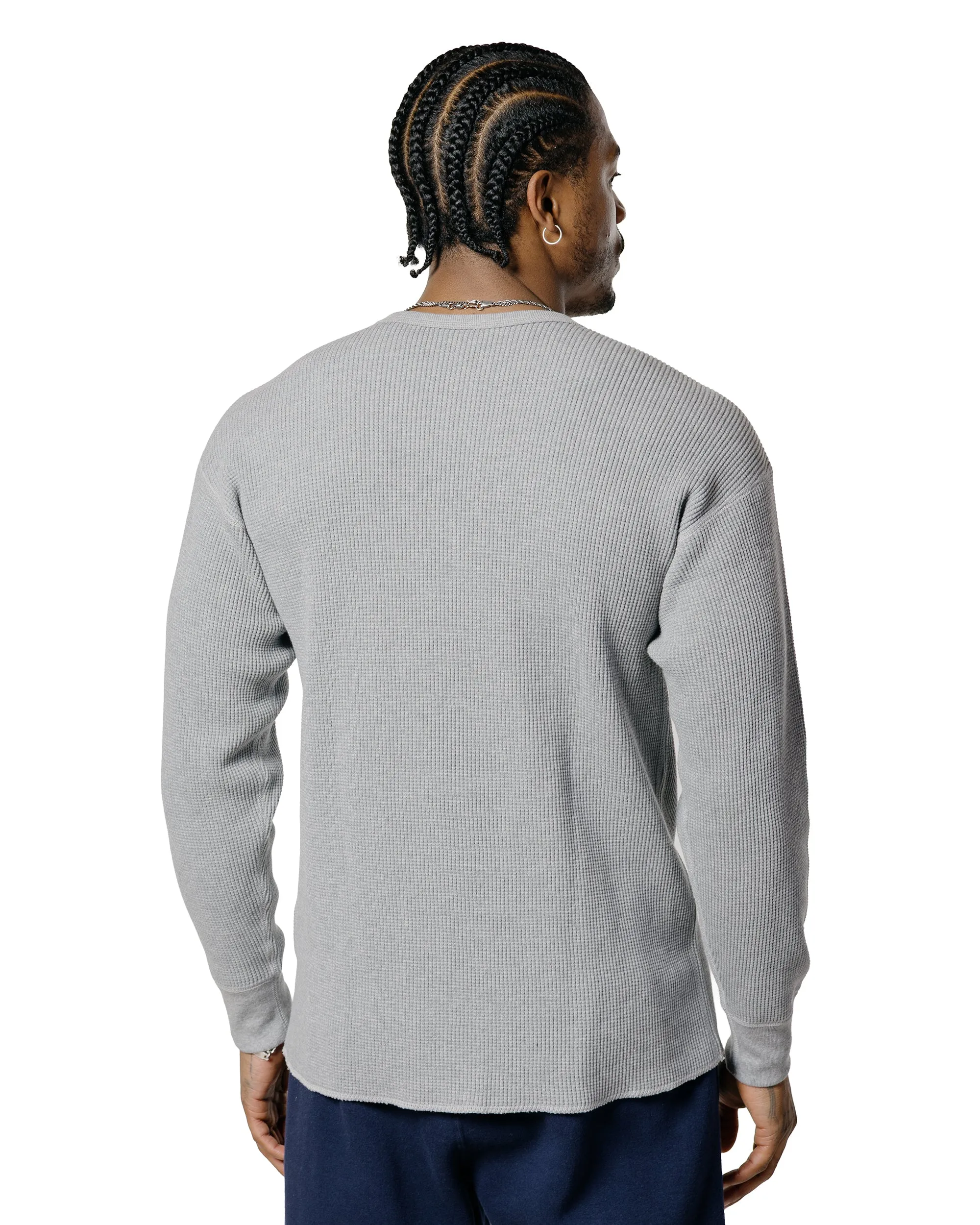 The Real McCoy's MC25103 Ball Park Waffle Thermal Shirt L/S Tee Medium Gray sold by Lost & Found product image thumbnail 3