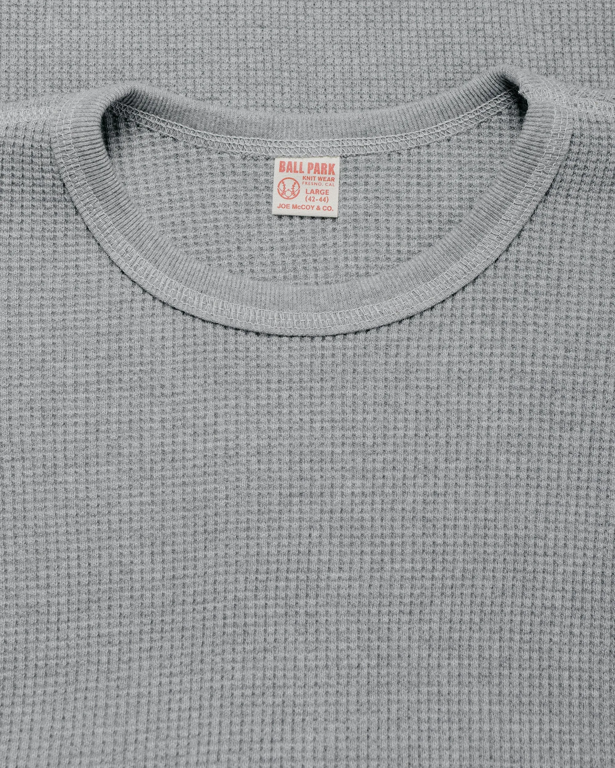 The Real McCoy's MC25103 Ball Park Waffle Thermal Shirt L/S Tee Medium Gray sold by Lost & Found product image thumbnail 4
