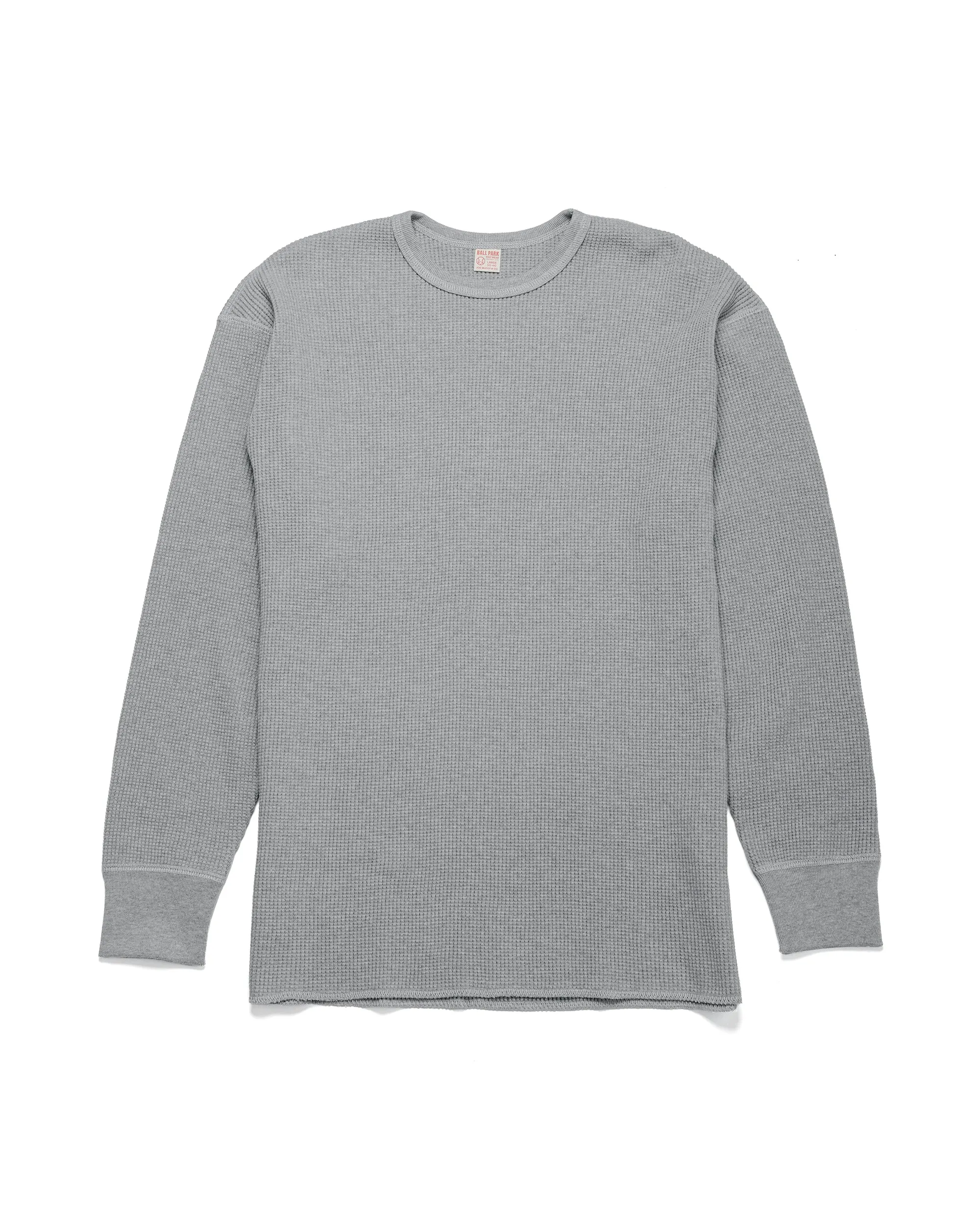 The Real McCoy's MC25103 Ball Park Waffle Thermal Shirt L/S Tee Medium Gray sold by Lost & Found