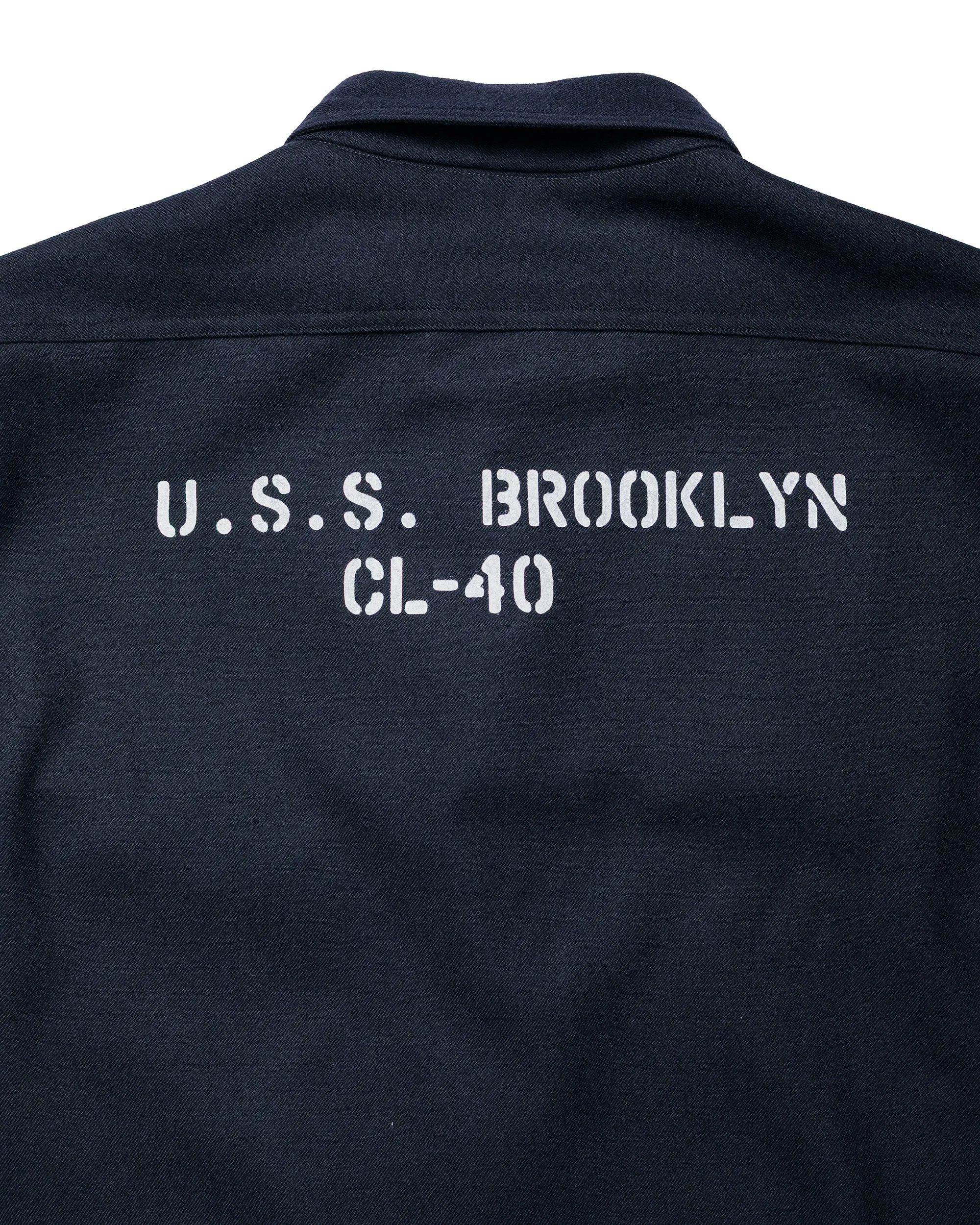 The Real McCoy's MS25102 U.S.N. Wool Blue Flannel Shirt / U.S.S. Brooklyn Navy sold by Lost & Found product image thumbnail 5