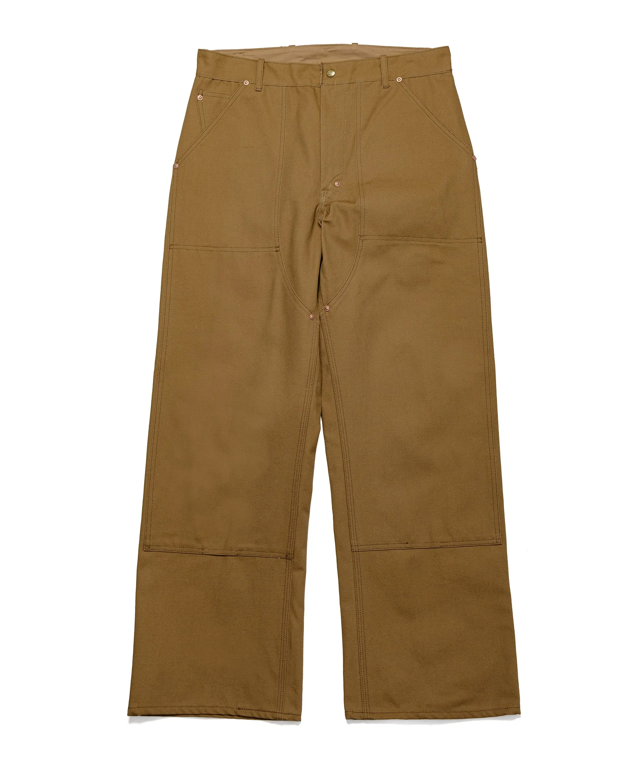The Real McCoy's MP25102 Double-Knee Work Trousers Brown sold by Lost & Found