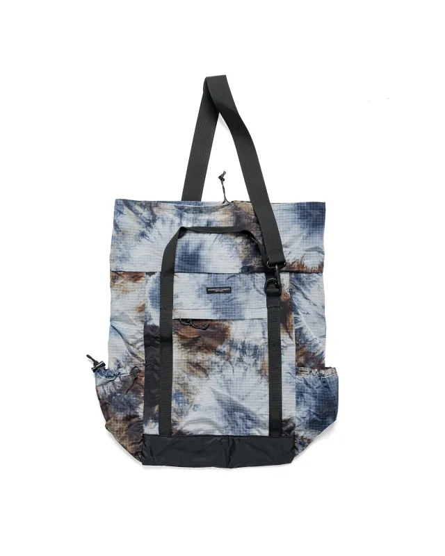 Engineered Garments UL 3 Way Bag Navy Nylon Tie Die Print Ripstop made by Engineered Garments