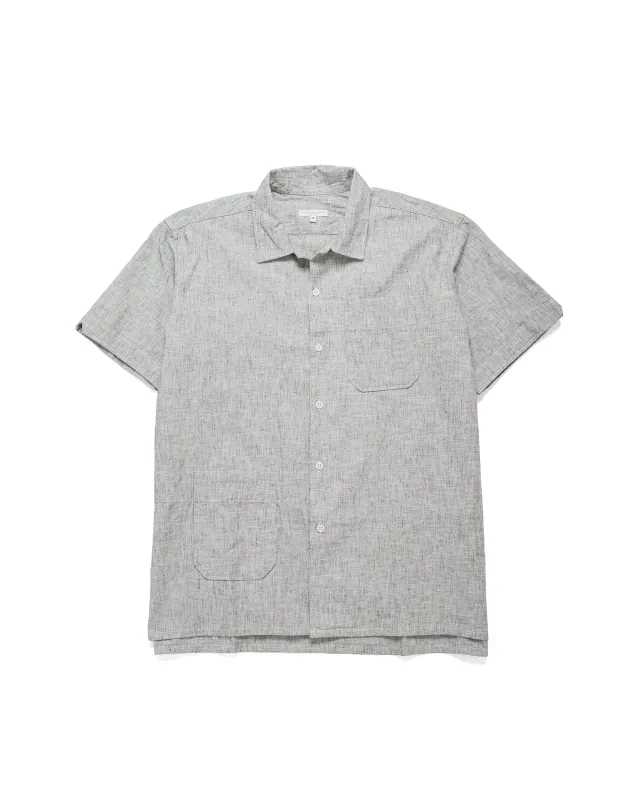Engineered Garments Camp Shirt Heather Grey CL Melange sold by Lost & Found