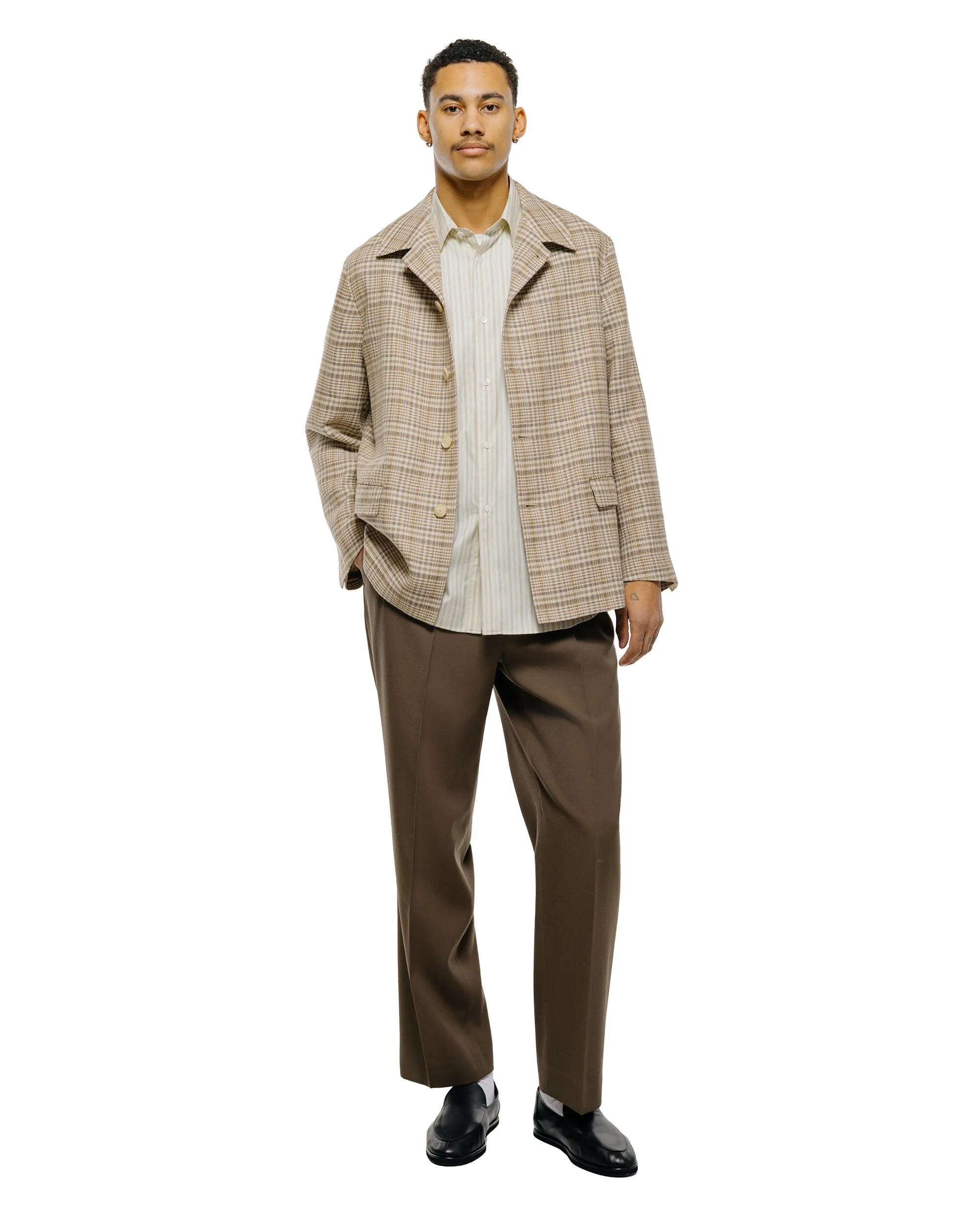 Auralee Cotton Silk Stripe Shirt Ivory Stripe sold by Lost & Found product image thumbnail 4