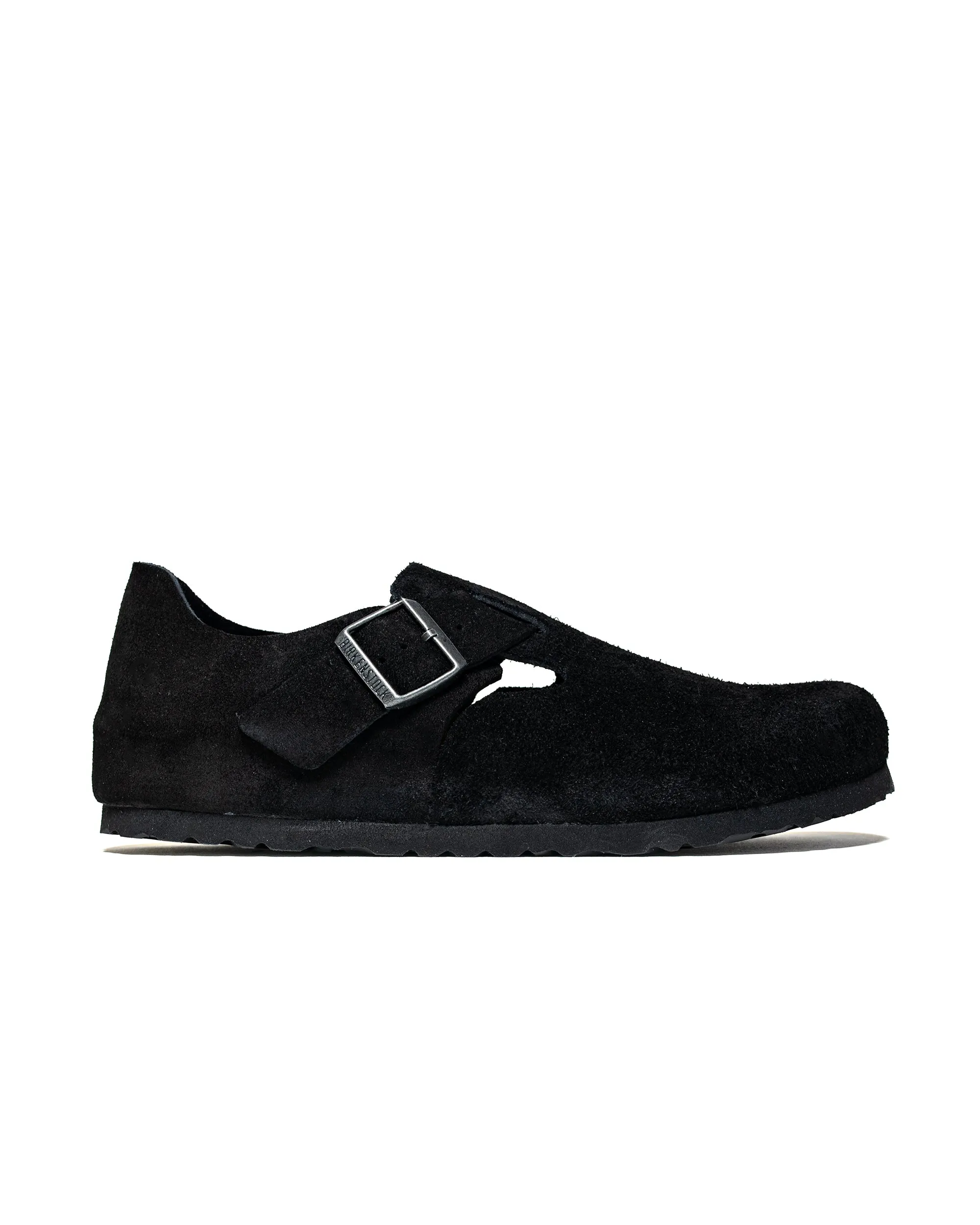 Birkenstock London Black Suede sold by Lost & Found