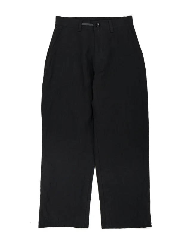 MAN-TLE R20P4 Wide Pants Black Linen made by MAN-TLE