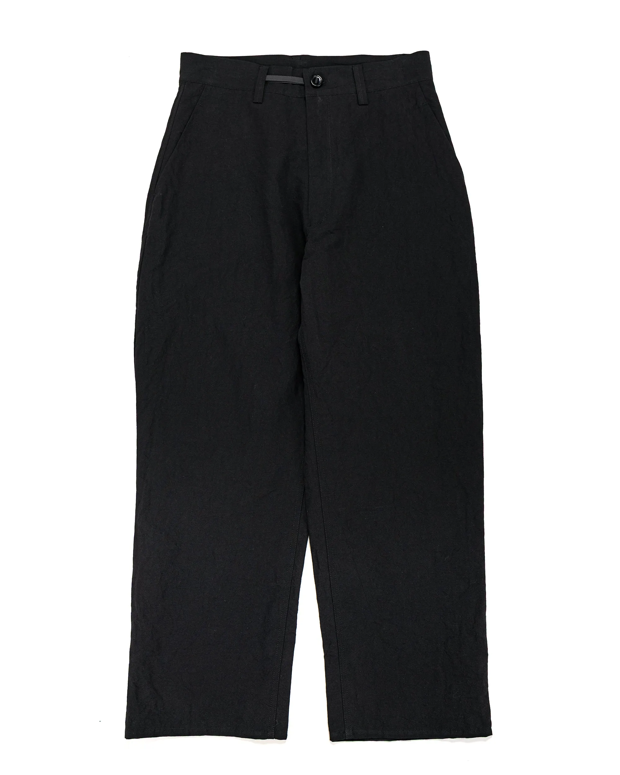 MAN-TLE R20P4 Wide Pants Black Linen sold by Lost & Found