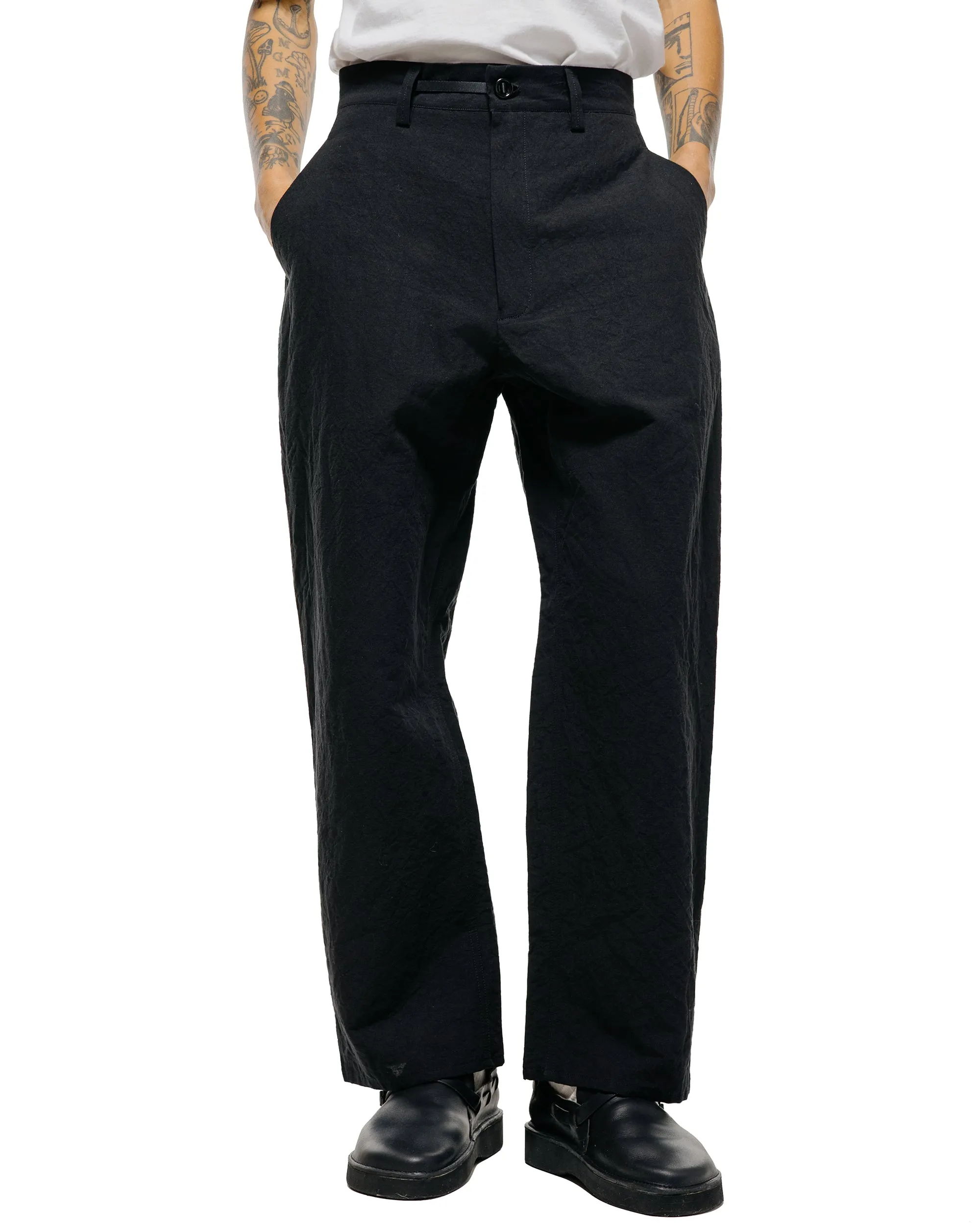 MAN-TLE R20P4 Wide Pants Black Linen sold by Lost & Found product image thumbnail 2