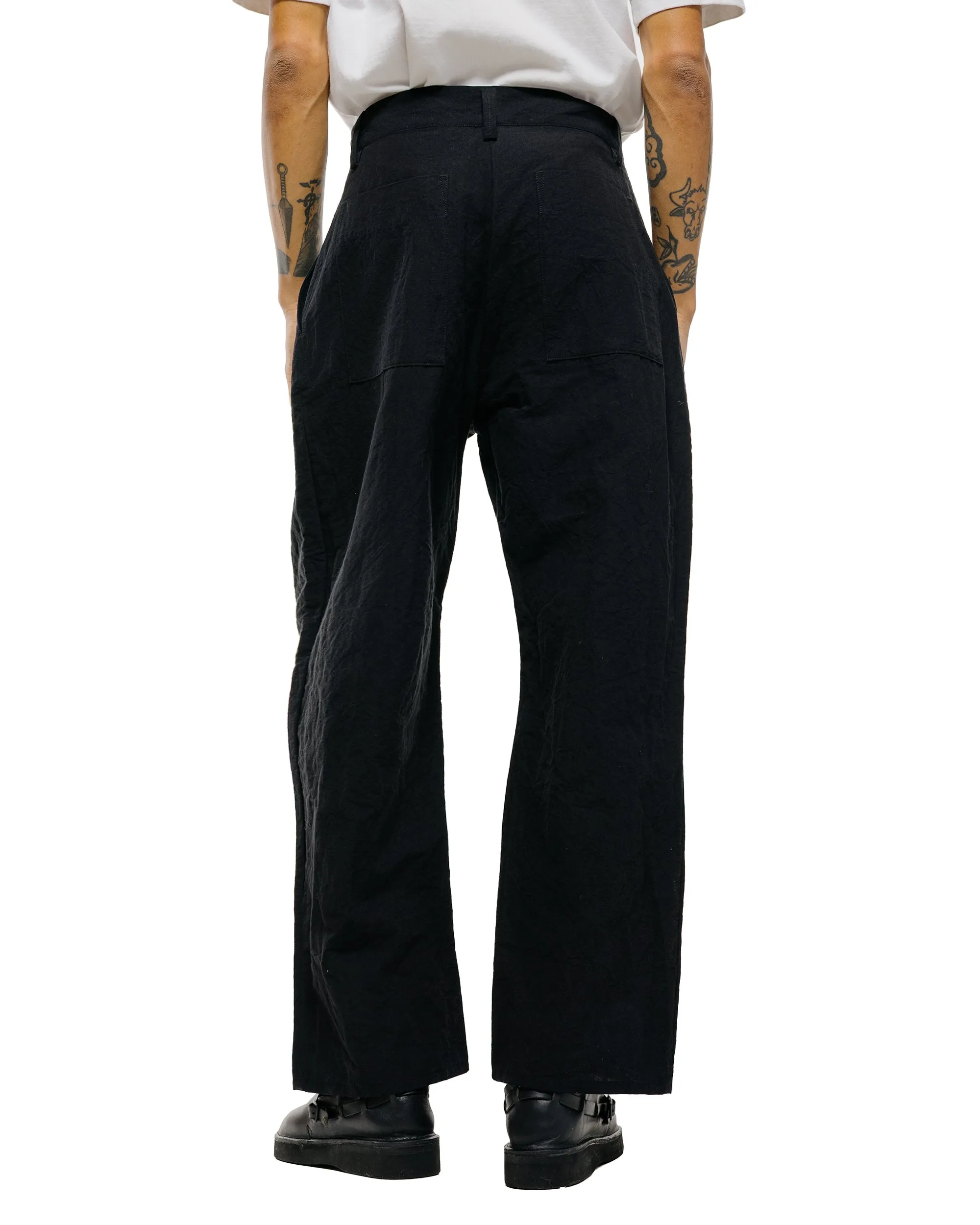 MAN-TLE R20P4 Wide Pants Black Linen sold by Lost & Found product image thumbnail 3