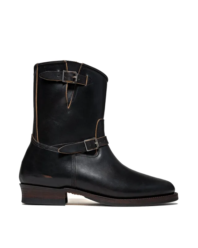 Old Joe 'The Engineer' Artisan Leather Engineer Boots Black Brown Horse Butt sold by Lost & Found