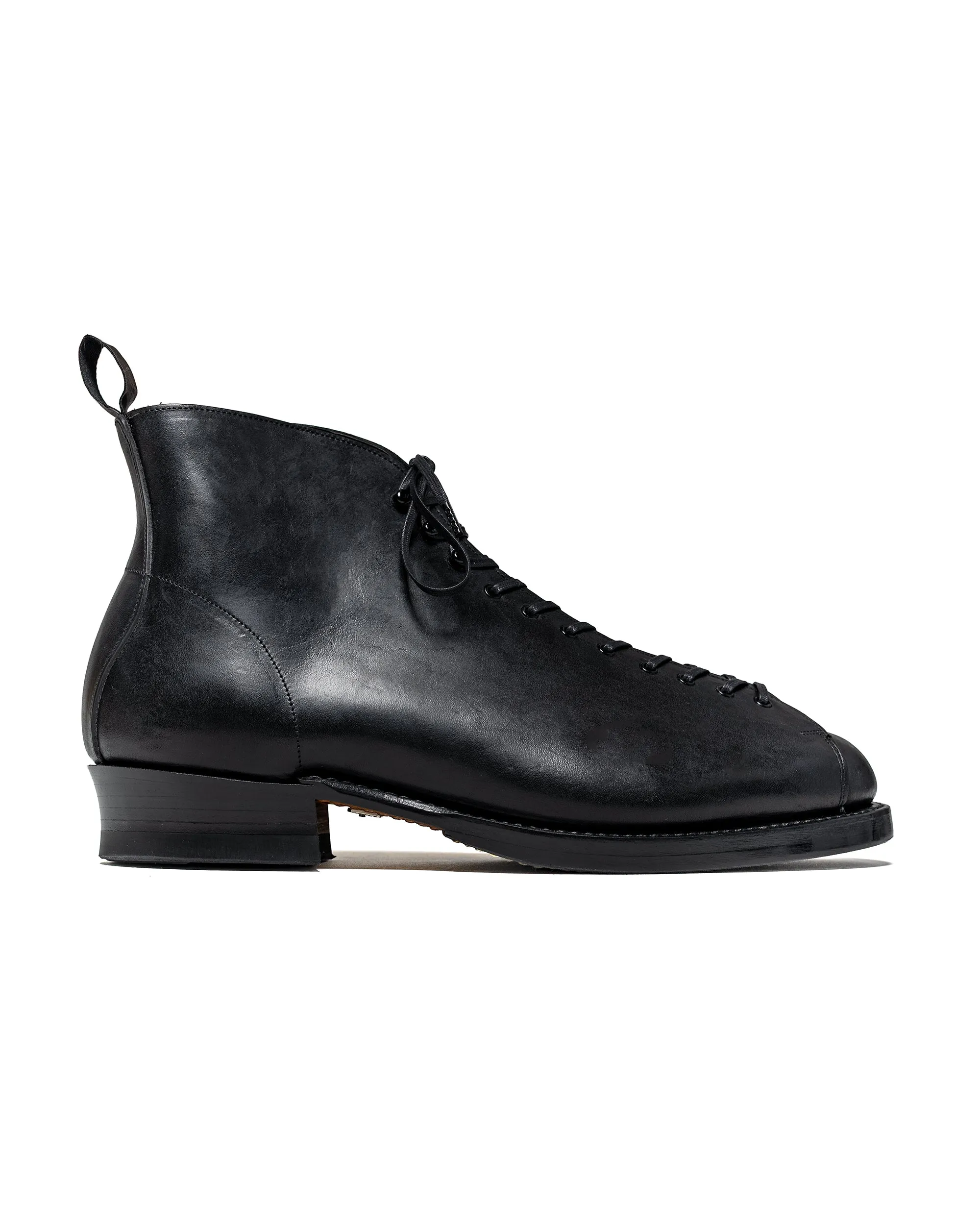 Old Joe 'The Welder' Stunning Leather Monkey Boots Black Horse Butt sold by Lost & Found