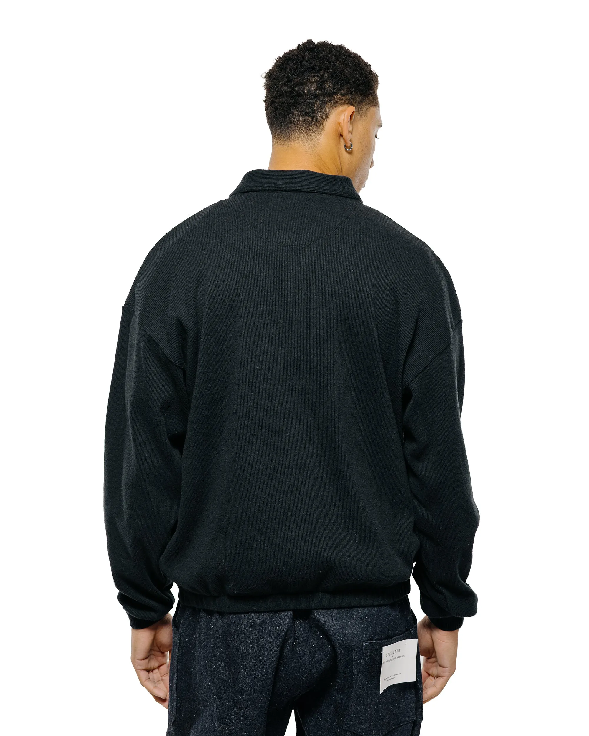 Old Joe Quater Zip Silk Nep Ripped Shirt Onyx sold by Lost & Found product image thumbnail 3