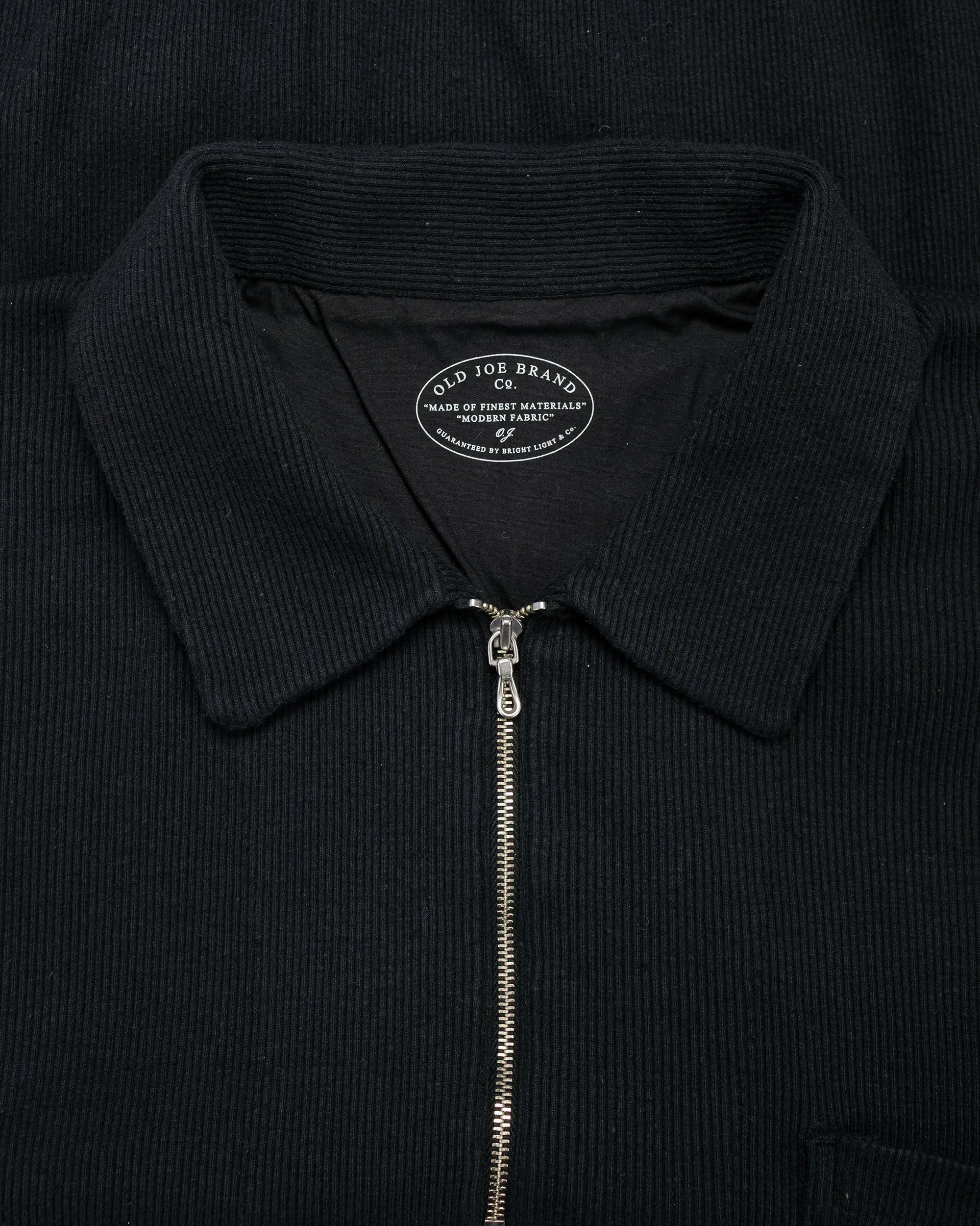 Old Joe Quater Zip Silk Nep Ripped Shirt Onyx sold by Lost & Found product image thumbnail 5