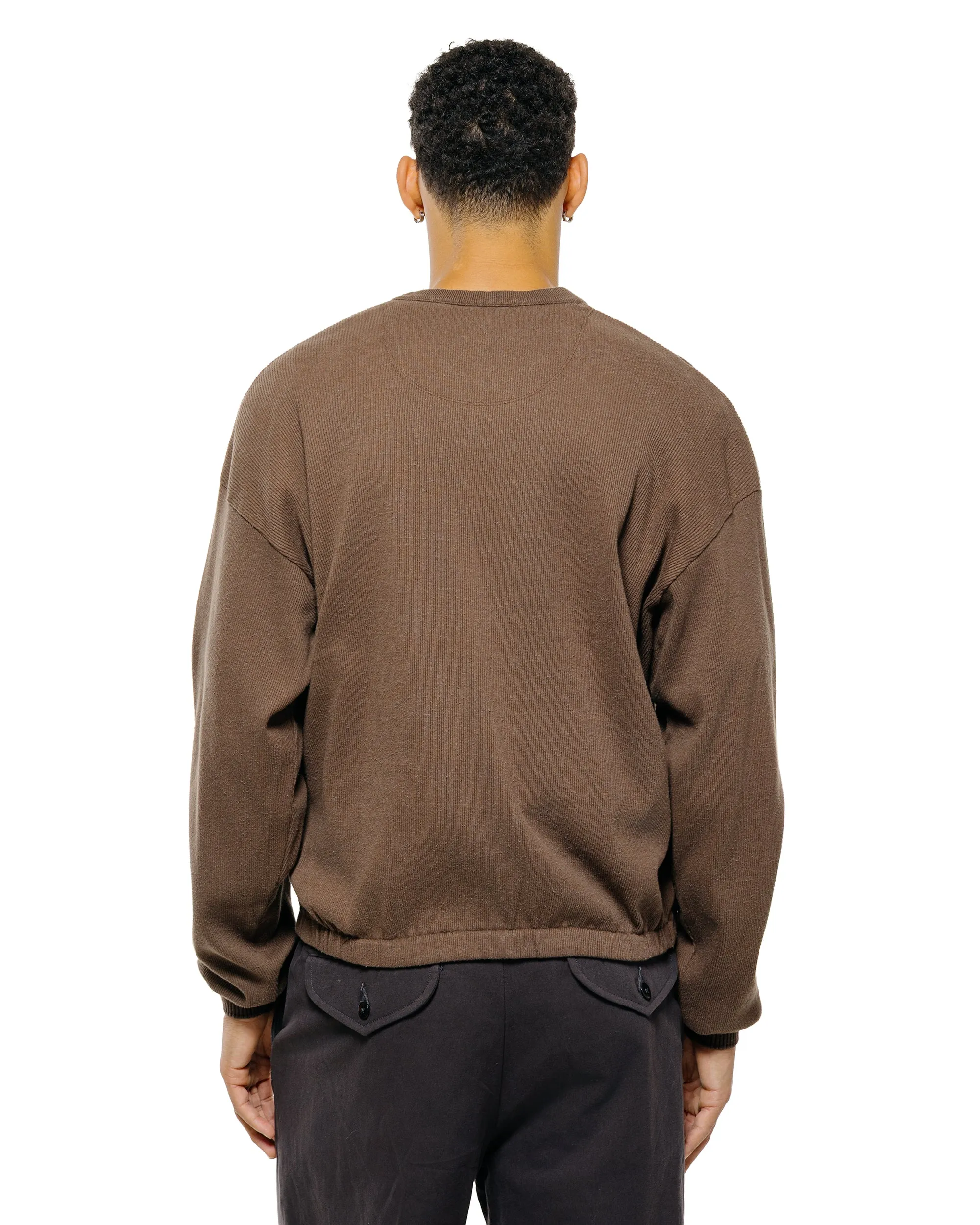 Old Joe V-Neck Silk Nep Ribed Tops Bark sold by Lost & Found product image thumbnail 3