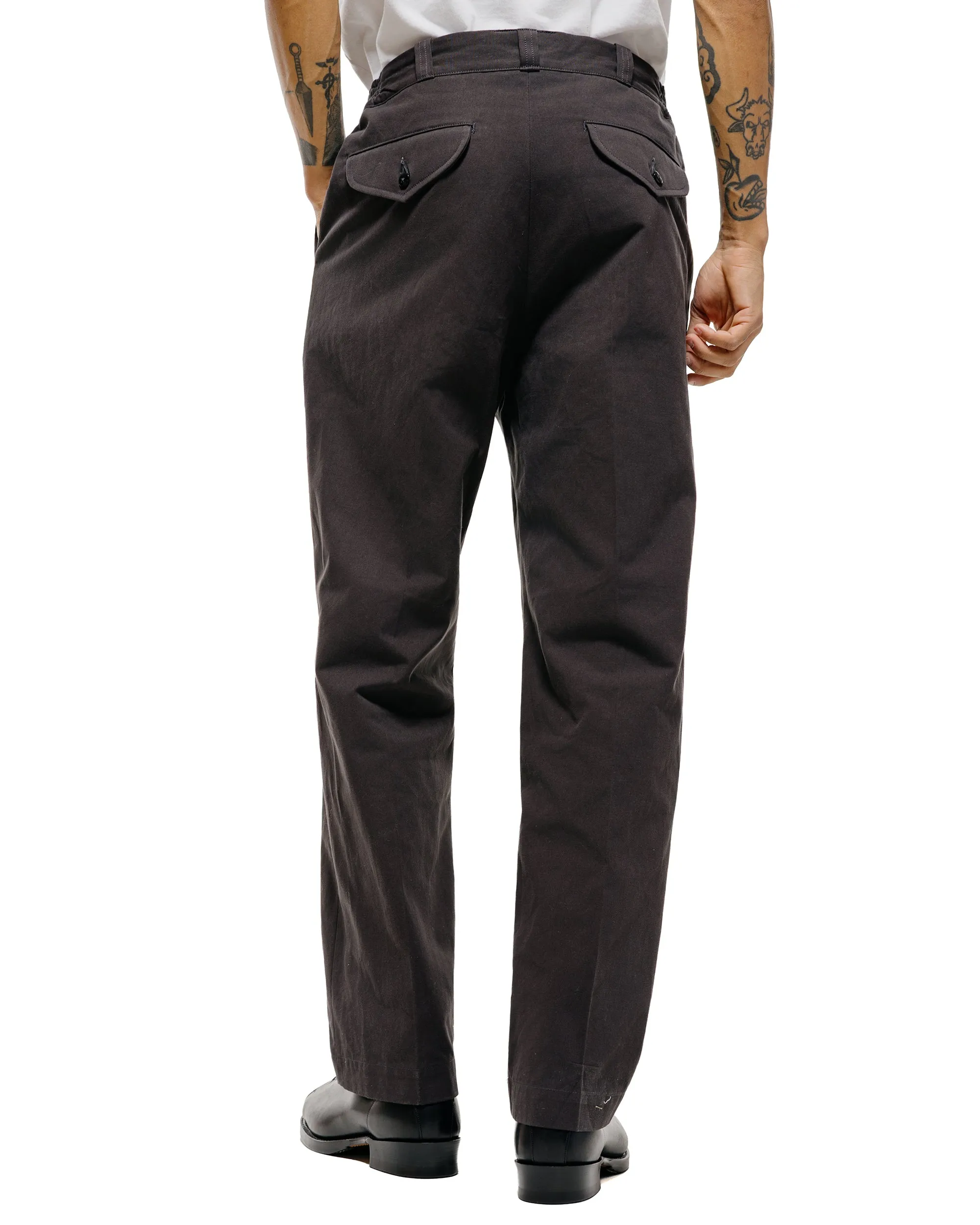 Old Joe Front Tuck Army Trouser Black sold by Lost & Found product image thumbnail 3