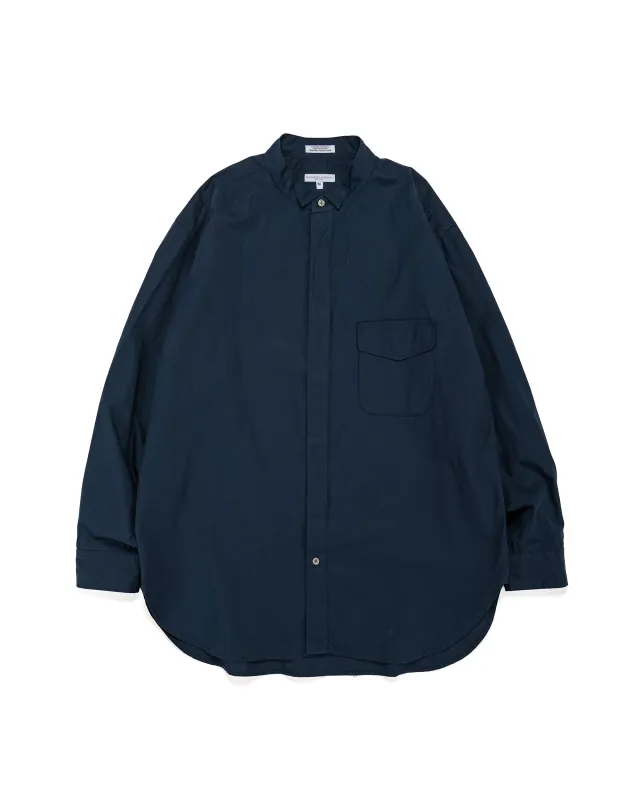 Engineered Garments Wing Collar Shirt Dark Navy Cotton Broadcloth sold by Lost & Found