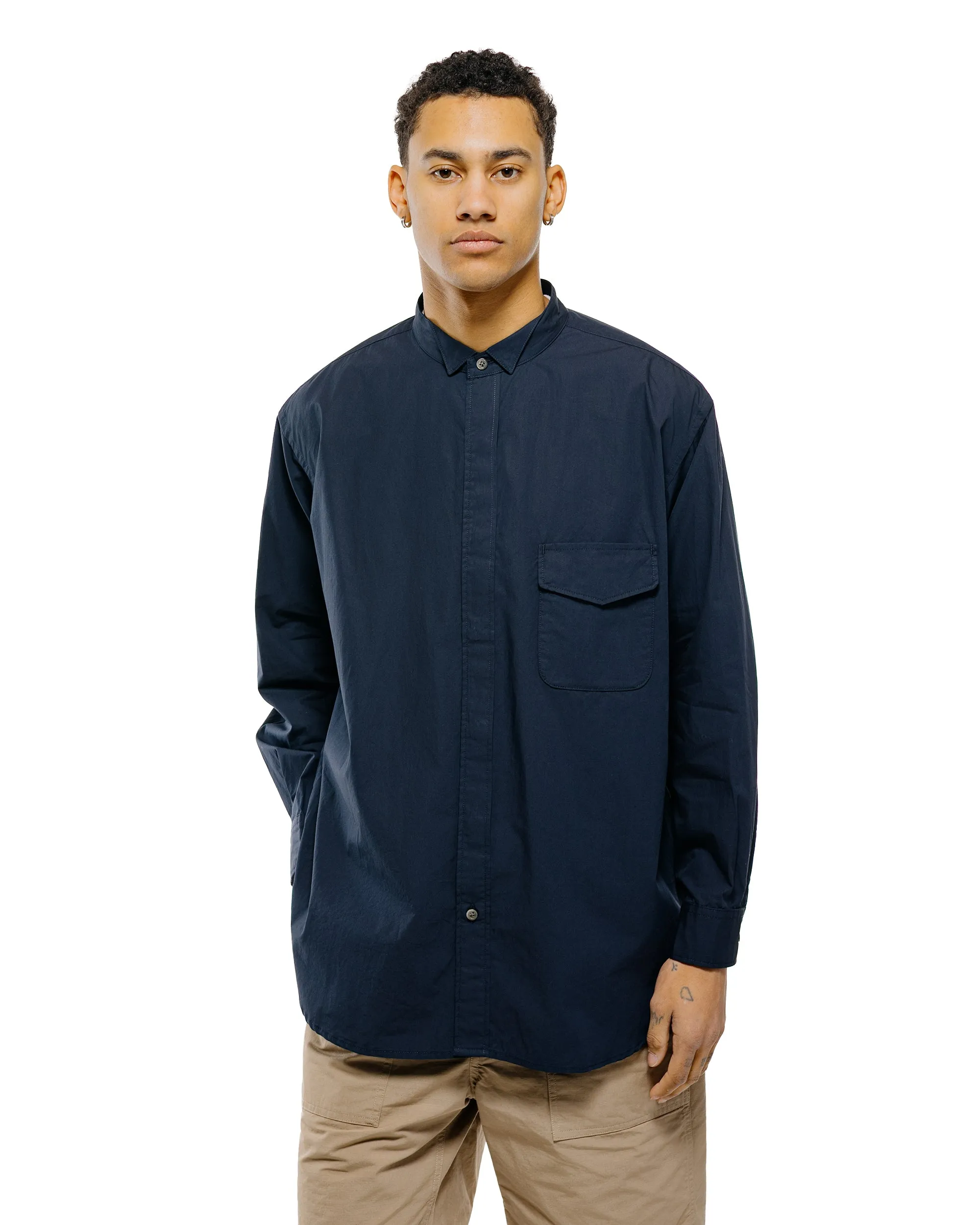 Engineered Garments Wing Collar Shirt Dark Navy Cotton Broadcloth sold by Lost & Found product image thumbnail 2