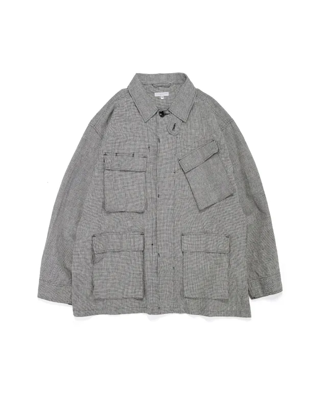 Engineered Garments BDU Jacket Black/Grey CL Houndstooth sold by Lost & Found