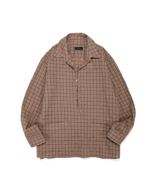 Wanze Skipper Shirt Organic Cotton Umber sold by Lost & Found