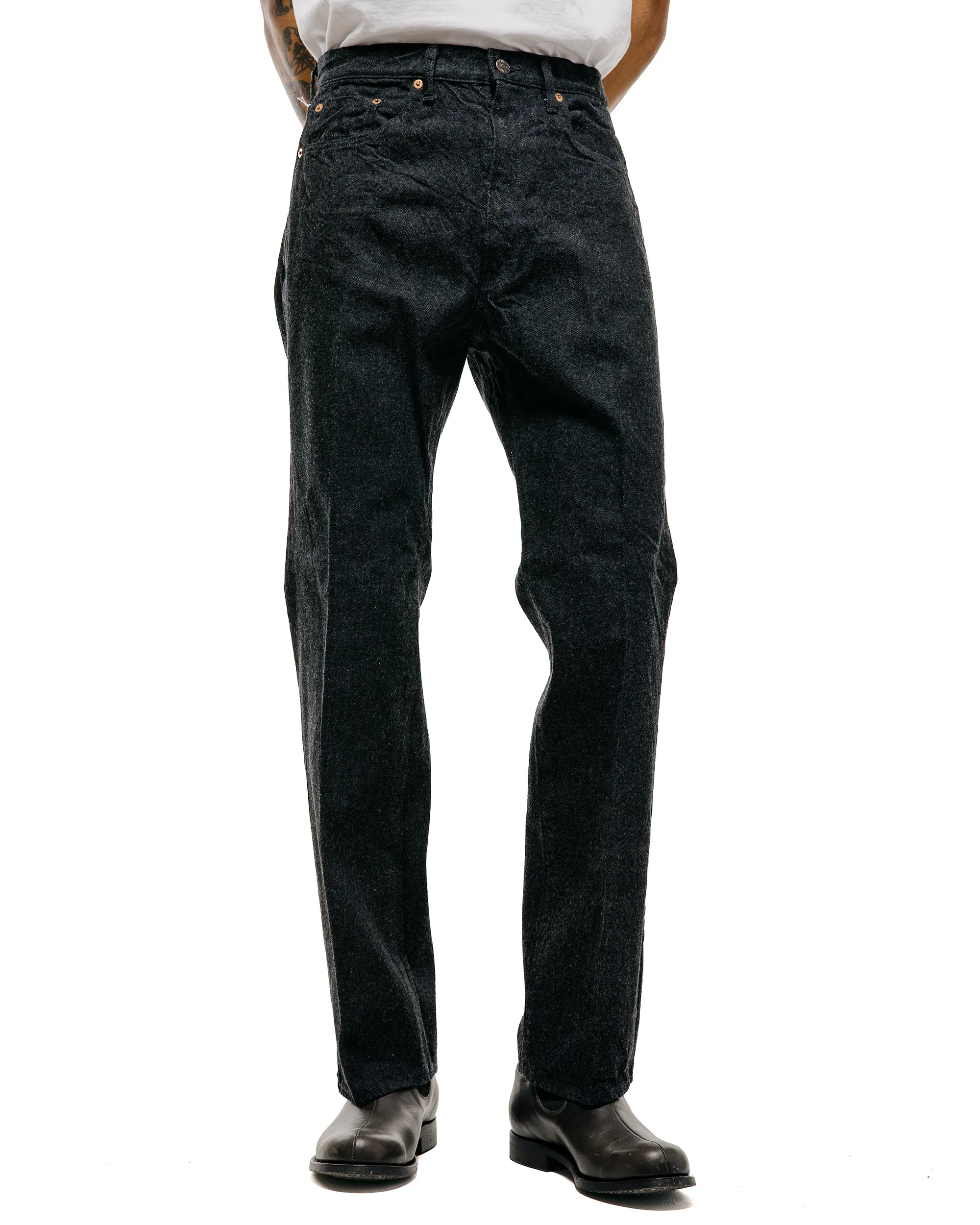 KAPTAIN SUNSHINE Skate Shoecut Denim Pants Black One Wash sold by Lost & Found product image thumbnail 2
