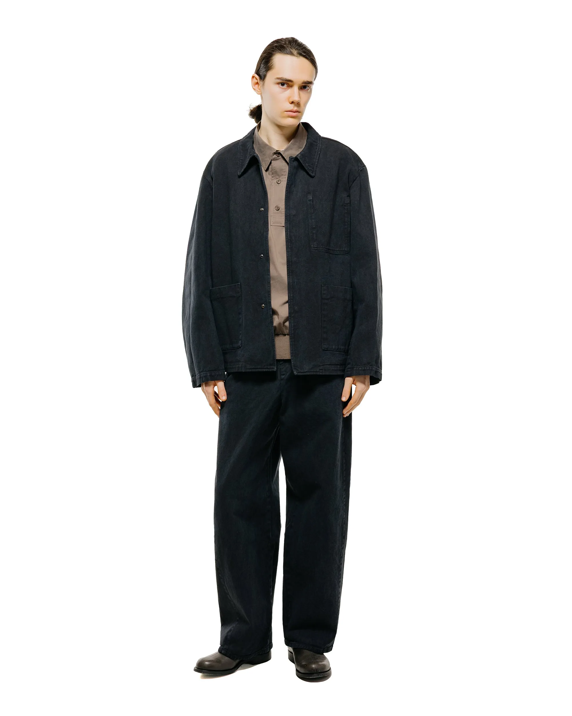 Amomento Garments Dyed Curved Seam Denim Black sold by Lost & Found product image thumbnail 4