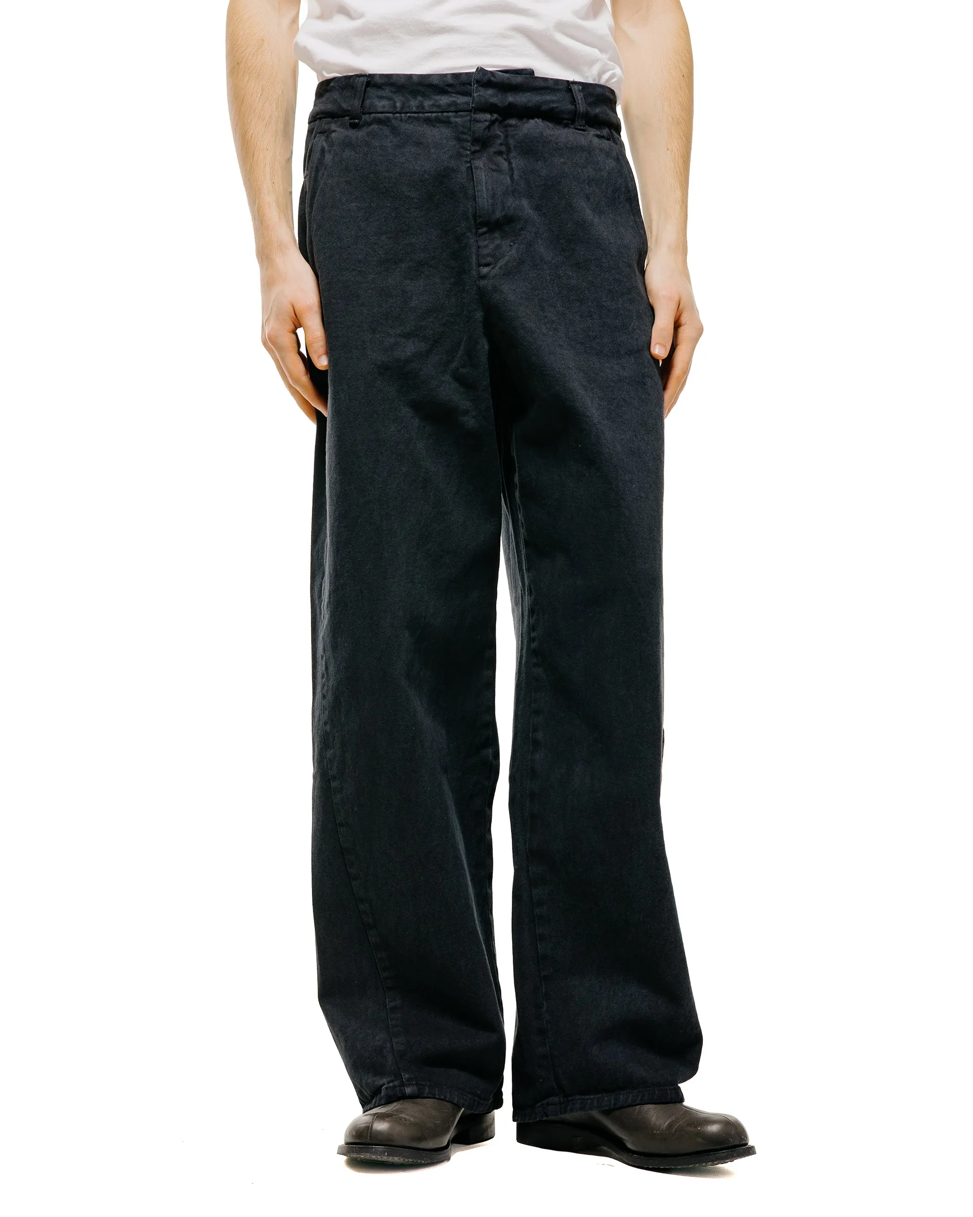 Amomento Garments Dyed Curved Seam Denim Black sold by Lost & Found product image thumbnail 2
