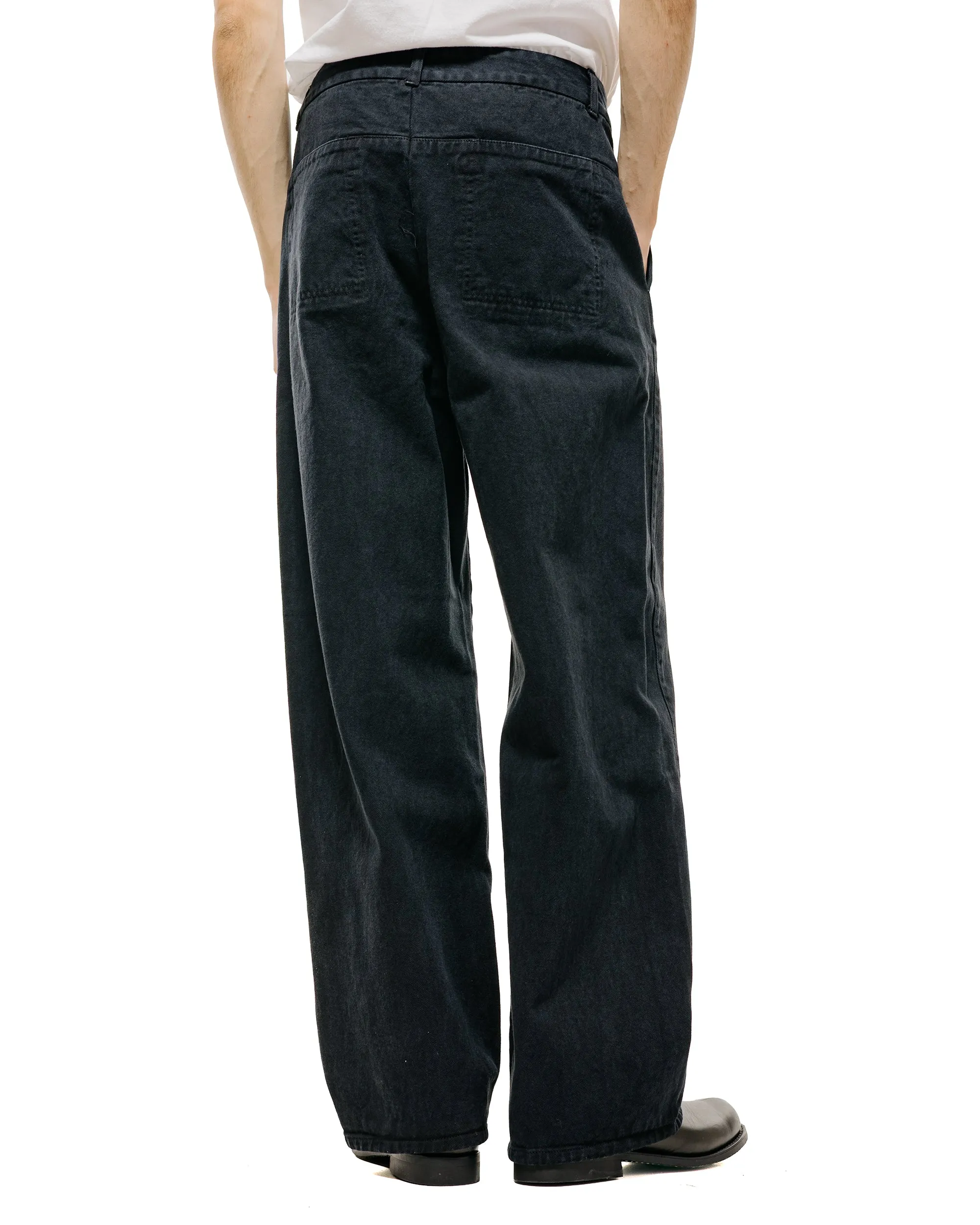 Amomento Garments Dyed Curved Seam Denim Black sold by Lost & Found product image thumbnail 3