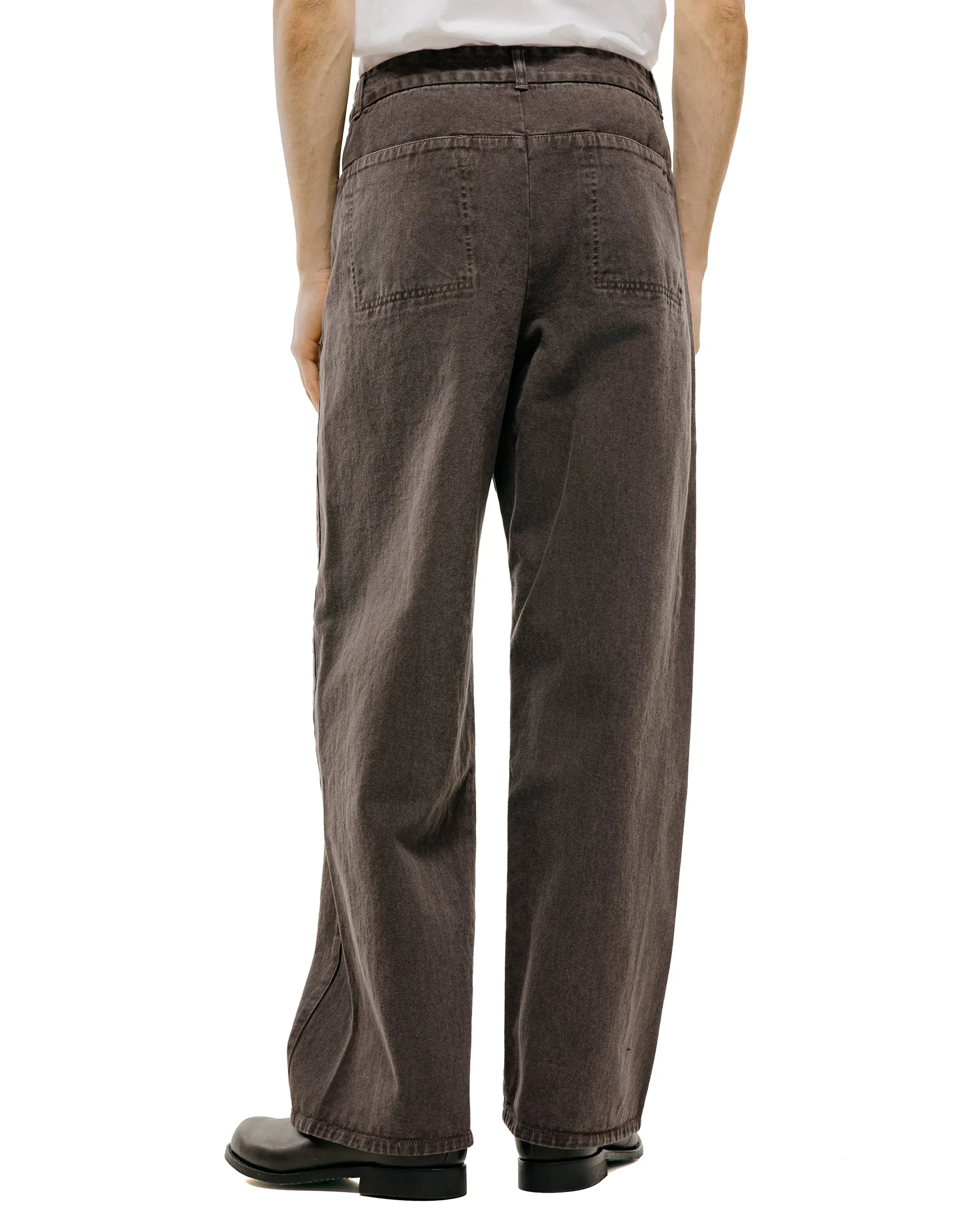 Amomento Garments Dyed Curved Seam Denim Brown sold by Lost & Found product image thumbnail 3