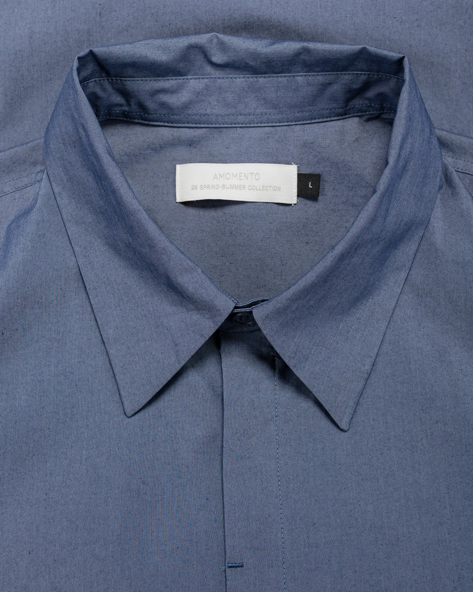 Amomento Square Pocket Oversized Shirt Indigo sold by Lost & Found product image thumbnail 5