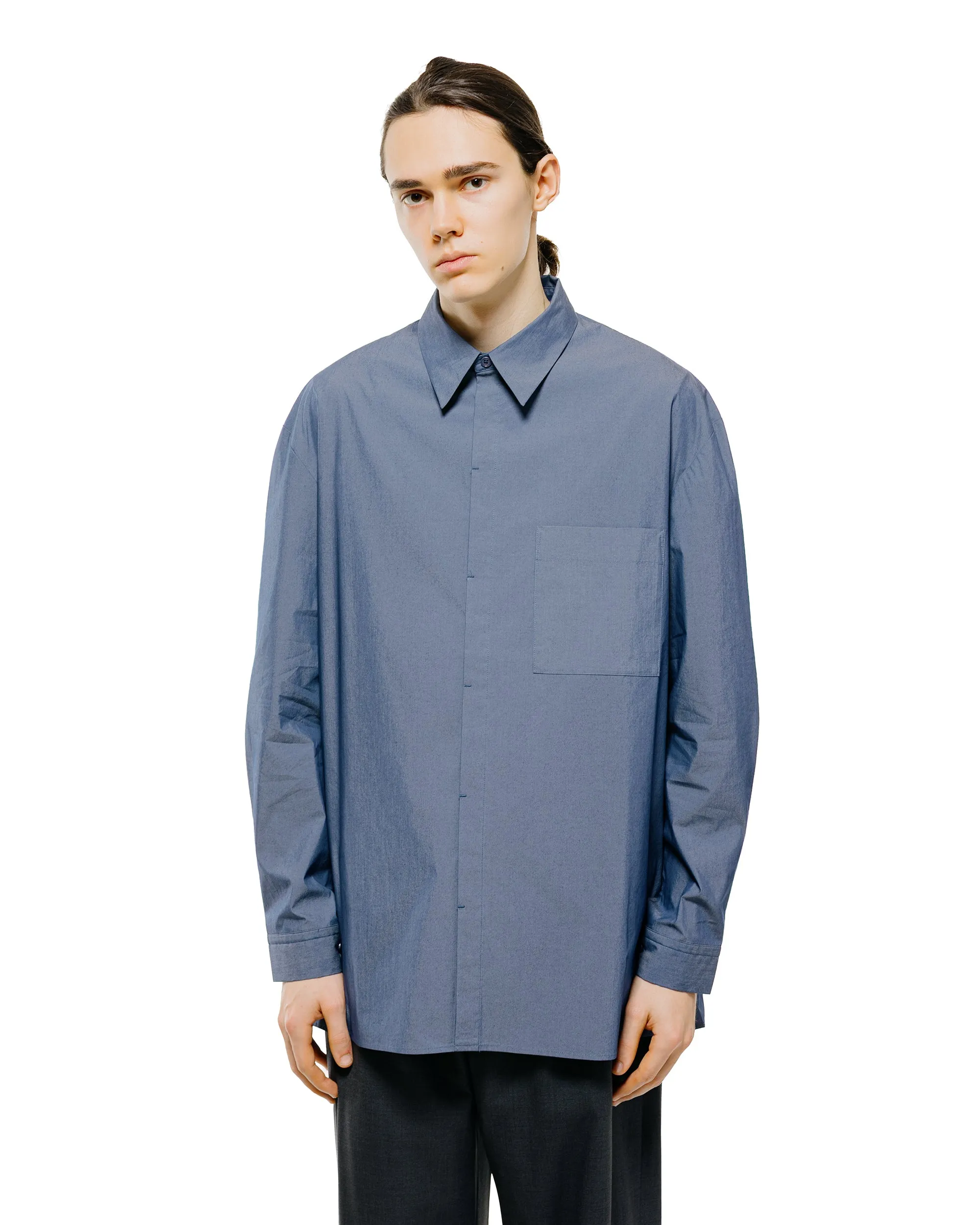 Amomento Square Pocket Oversized Shirt Indigo sold by Lost & Found product image thumbnail 2