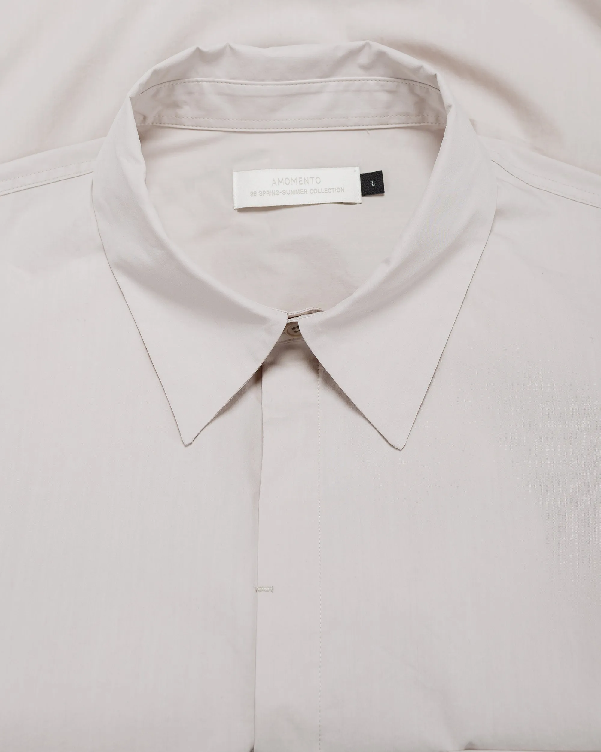 Amomento Square Pocket Oversized Shirt Beige sold by Lost & Found product image thumbnail 5