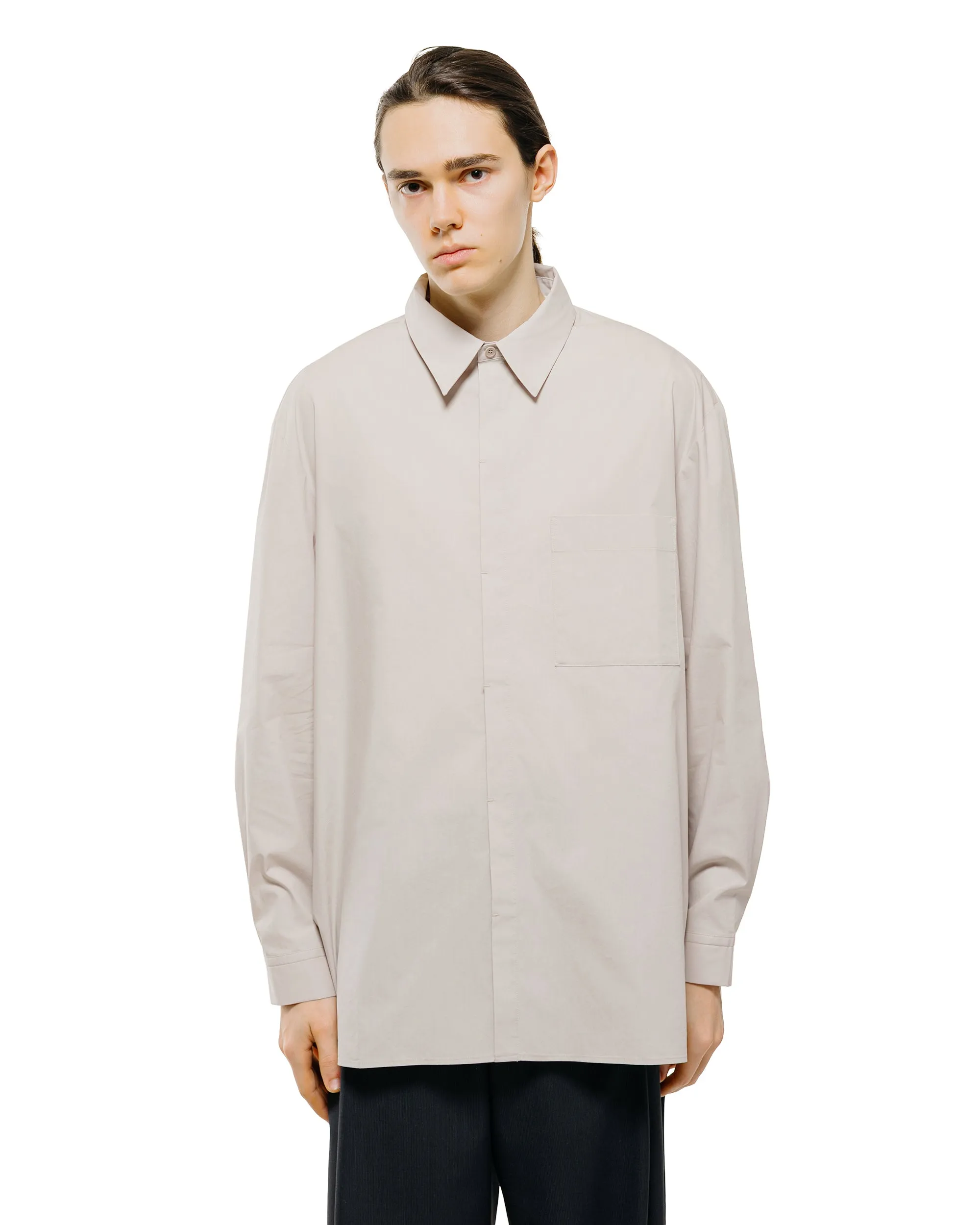 Amomento Square Pocket Oversized Shirt Beige sold by Lost & Found product image thumbnail 2