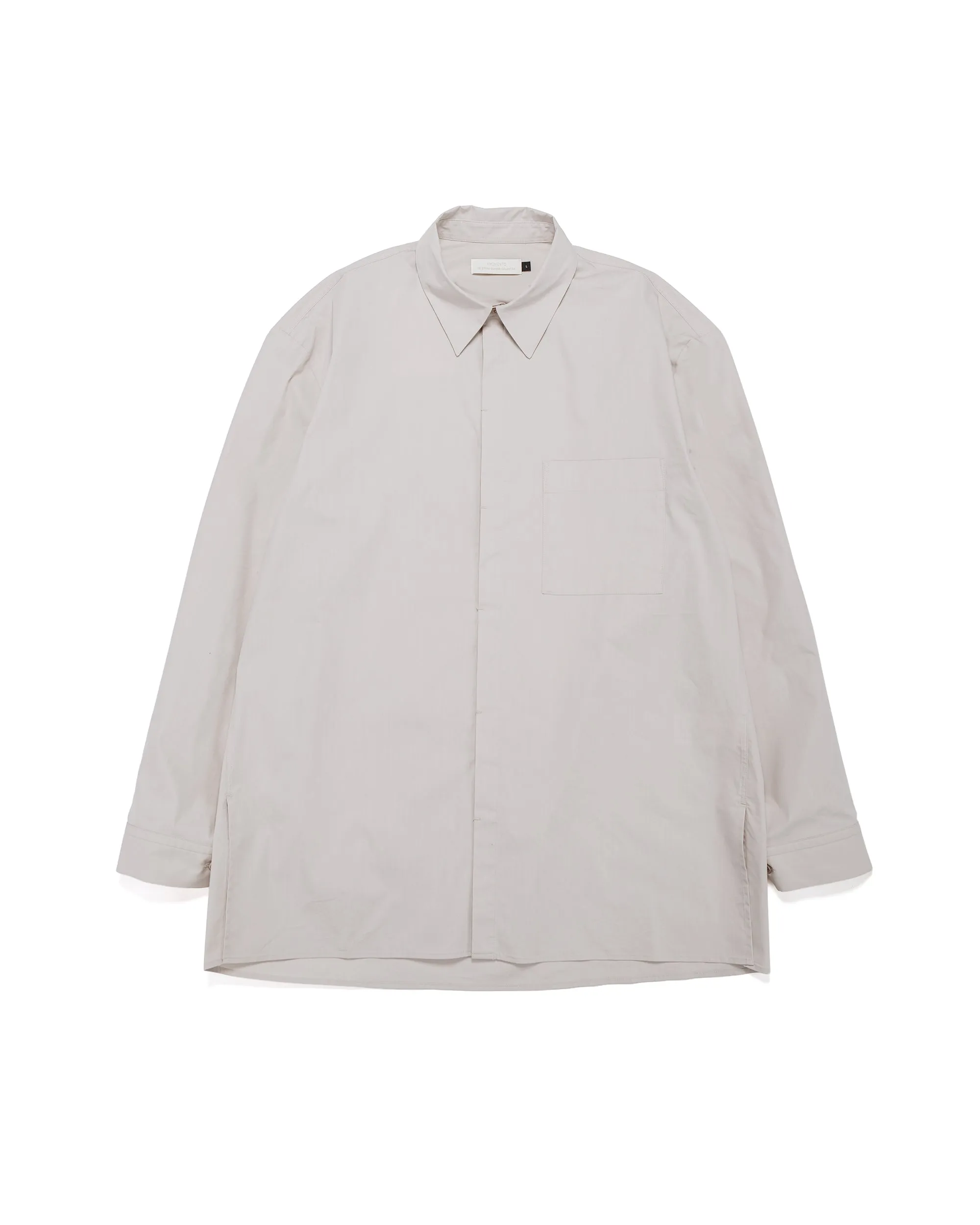 Amomento Square Pocket Oversized Shirt Beige sold by Lost & Found