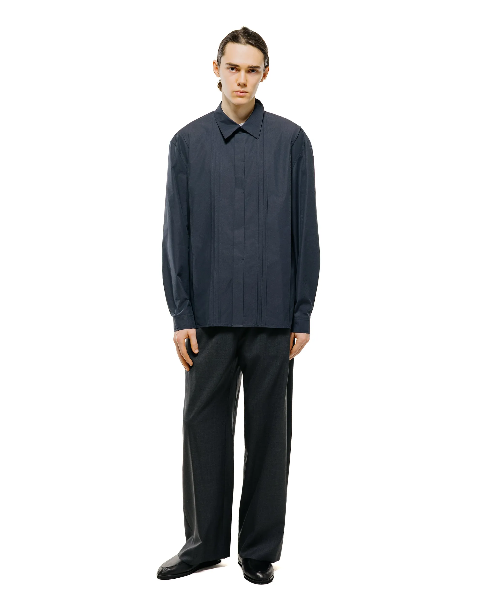 Amomento Pleated Shirt Navy sold by Lost & Found product image thumbnail 4