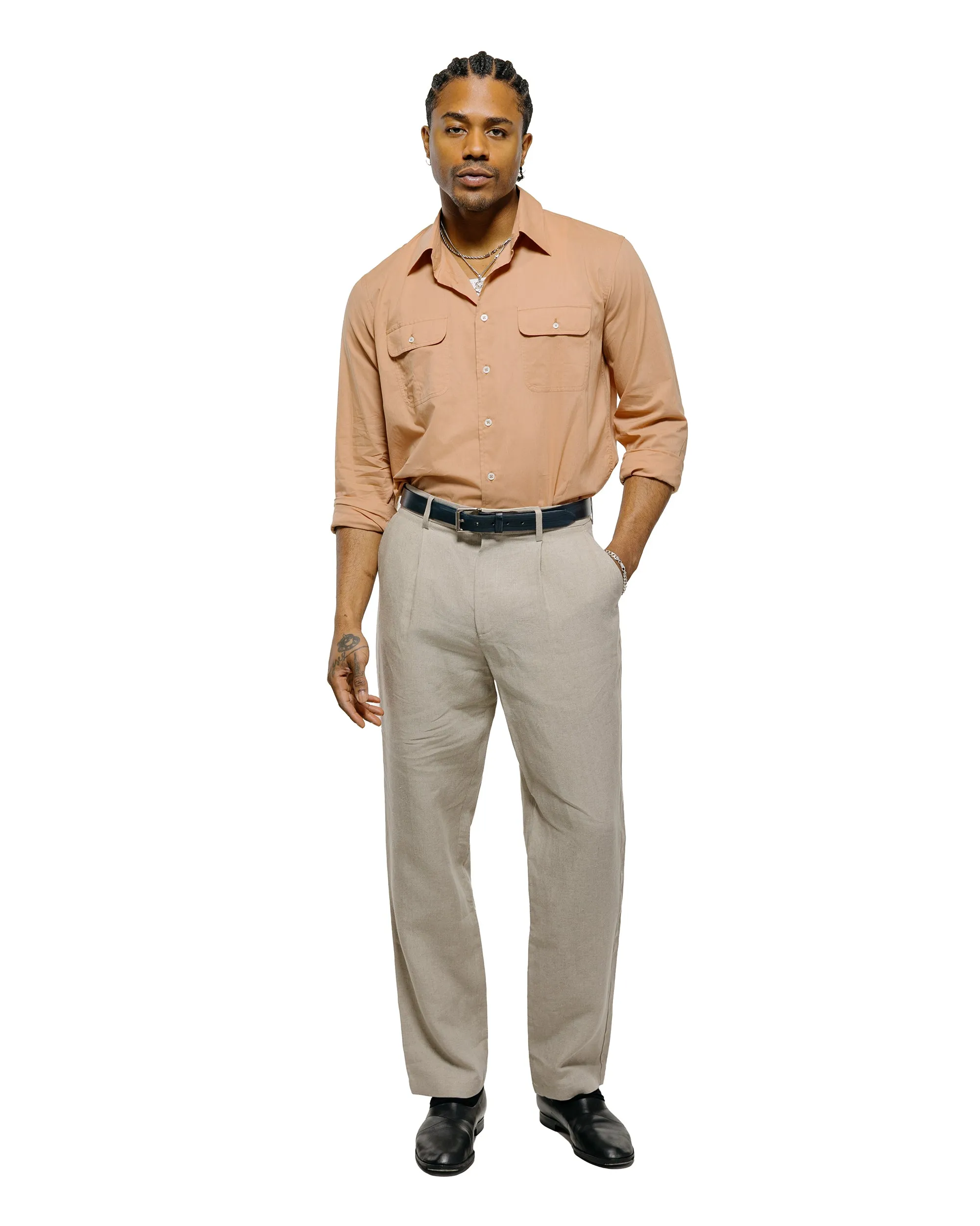 De Bonne Facture Artist Shirt Washed Cotton Voile Rosewood sold by Lost & Found product image thumbnail 4