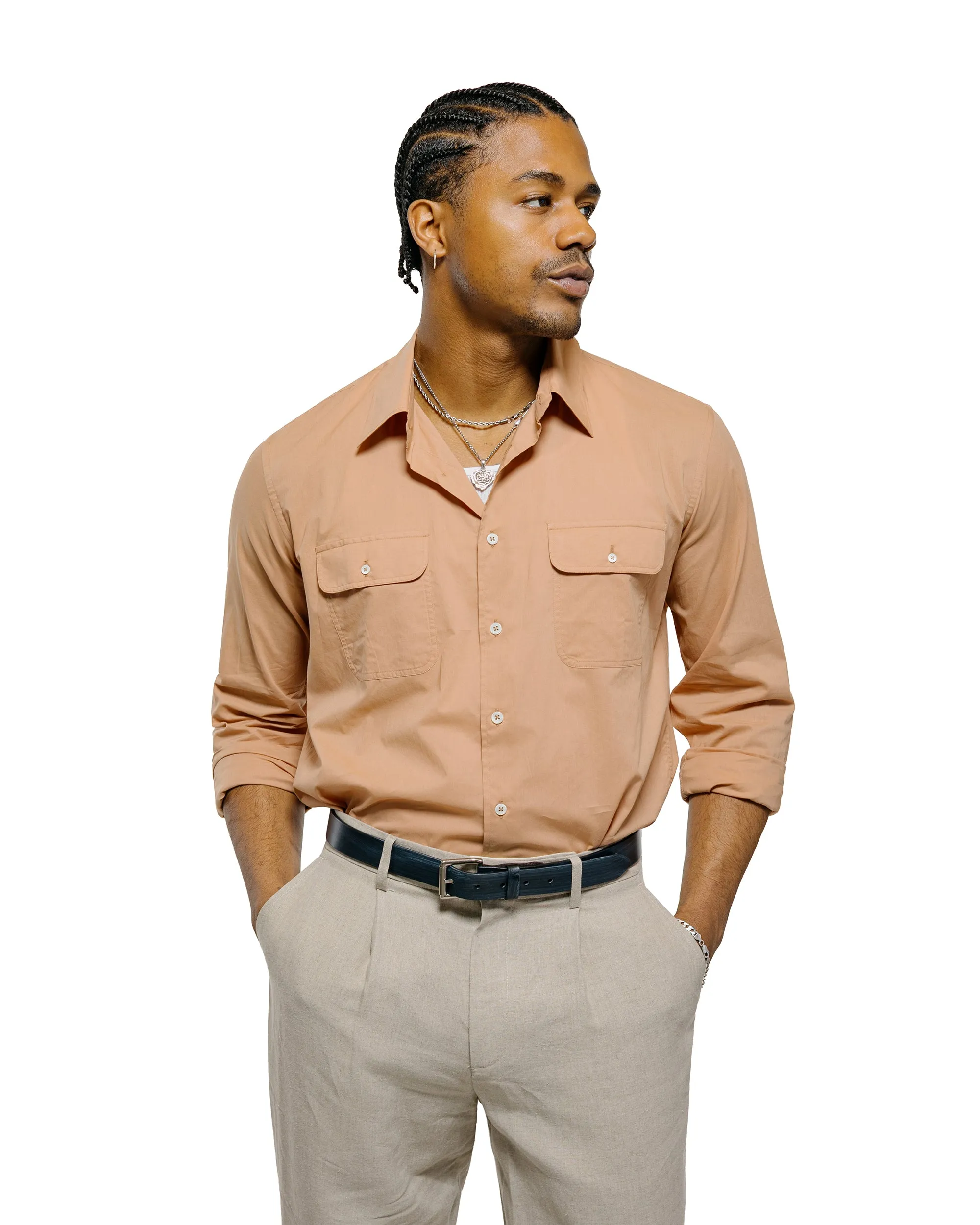 De Bonne Facture Artist Shirt Washed Cotton Voile Rosewood sold by Lost & Found product image thumbnail 2
