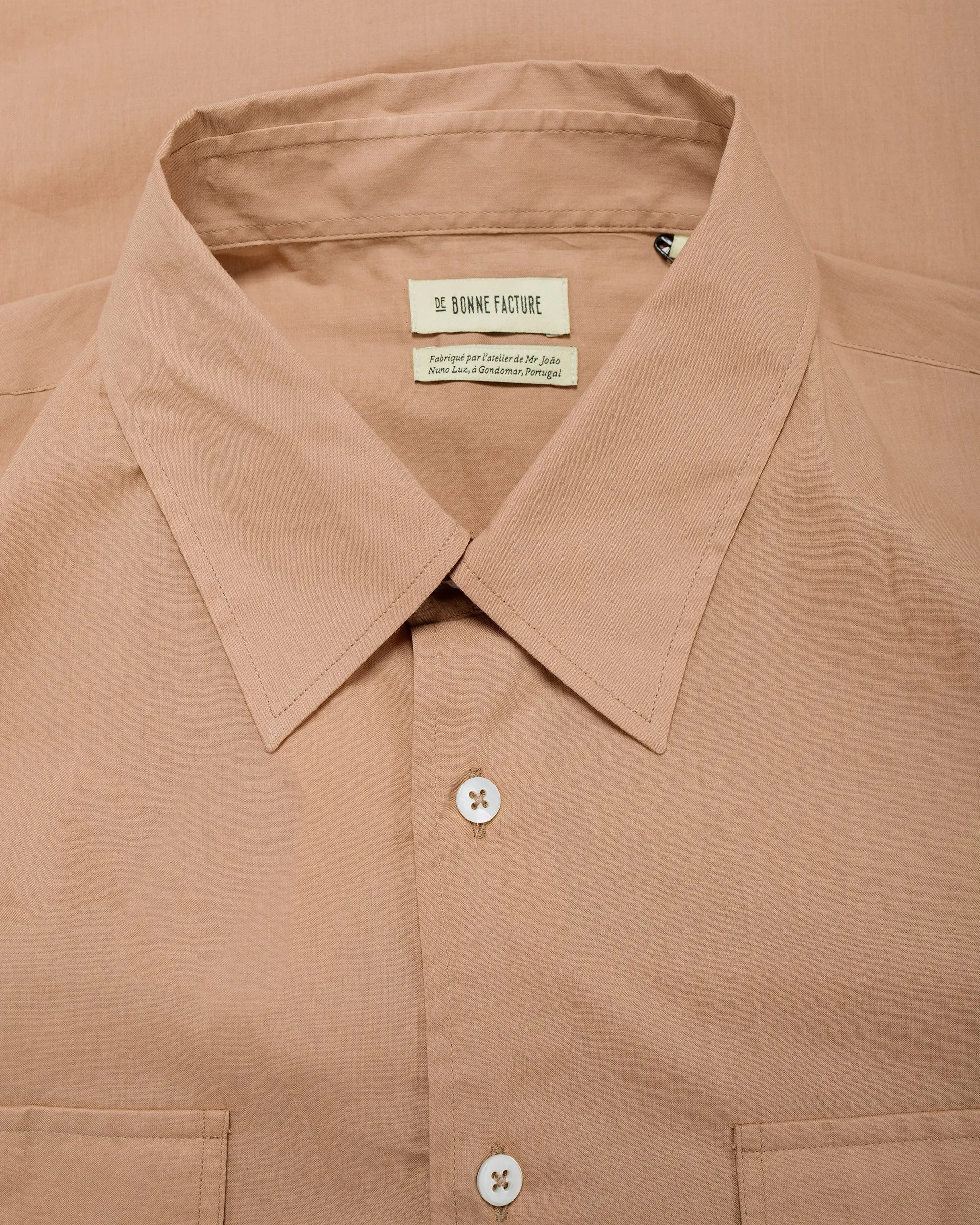 De Bonne Facture Artist Shirt Washed Cotton Voile Rosewood sold by Lost & Found product image thumbnail 5