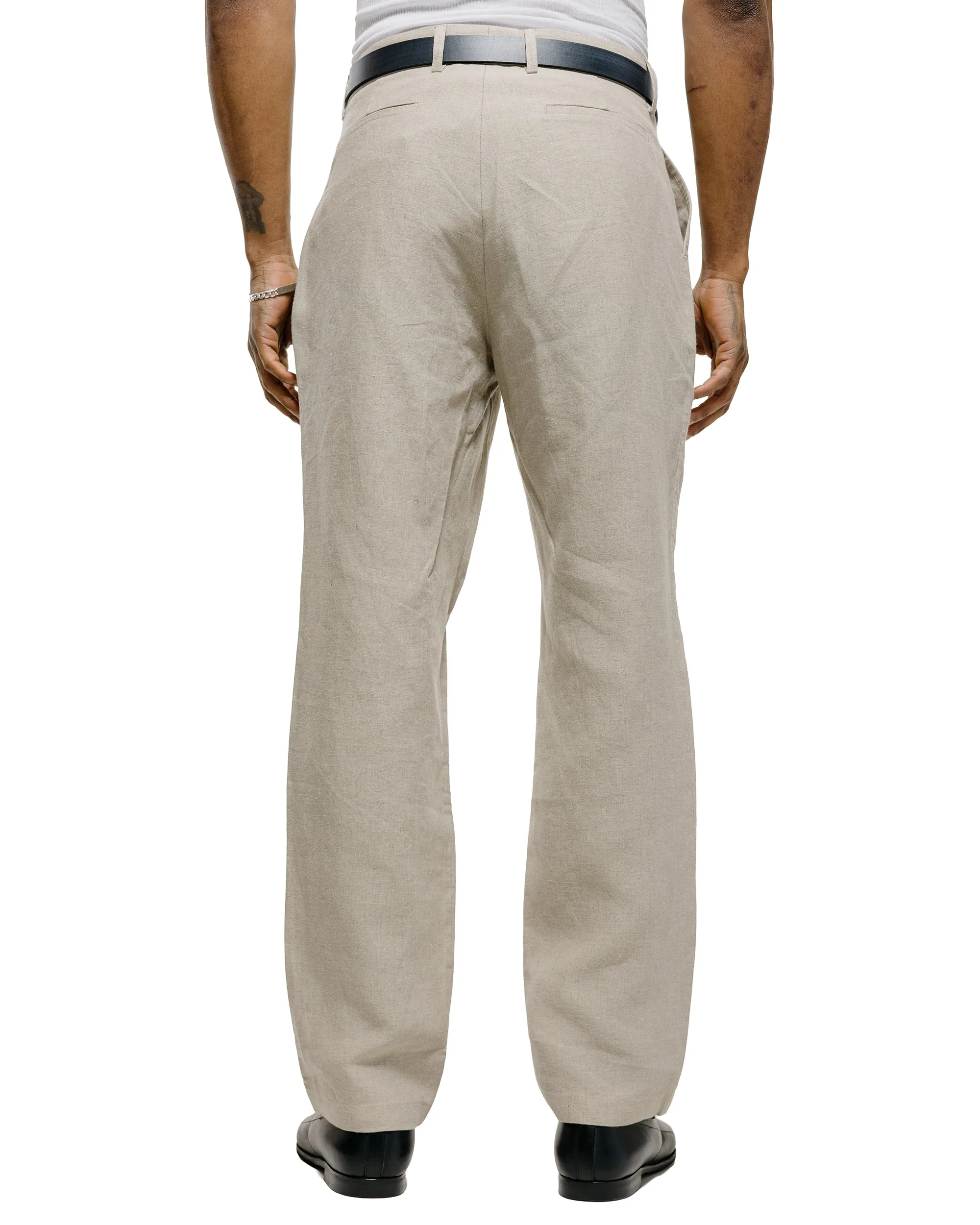 De Bonne Facture One Pleat Trousers Belgian Linen Undyed Flax sold by Lost & Found product image thumbnail 4