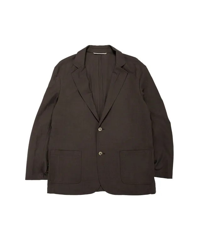 De Bonne Facture Writer's Jacket Super 130's Cold Wool Bark Brown made by Lost & Found