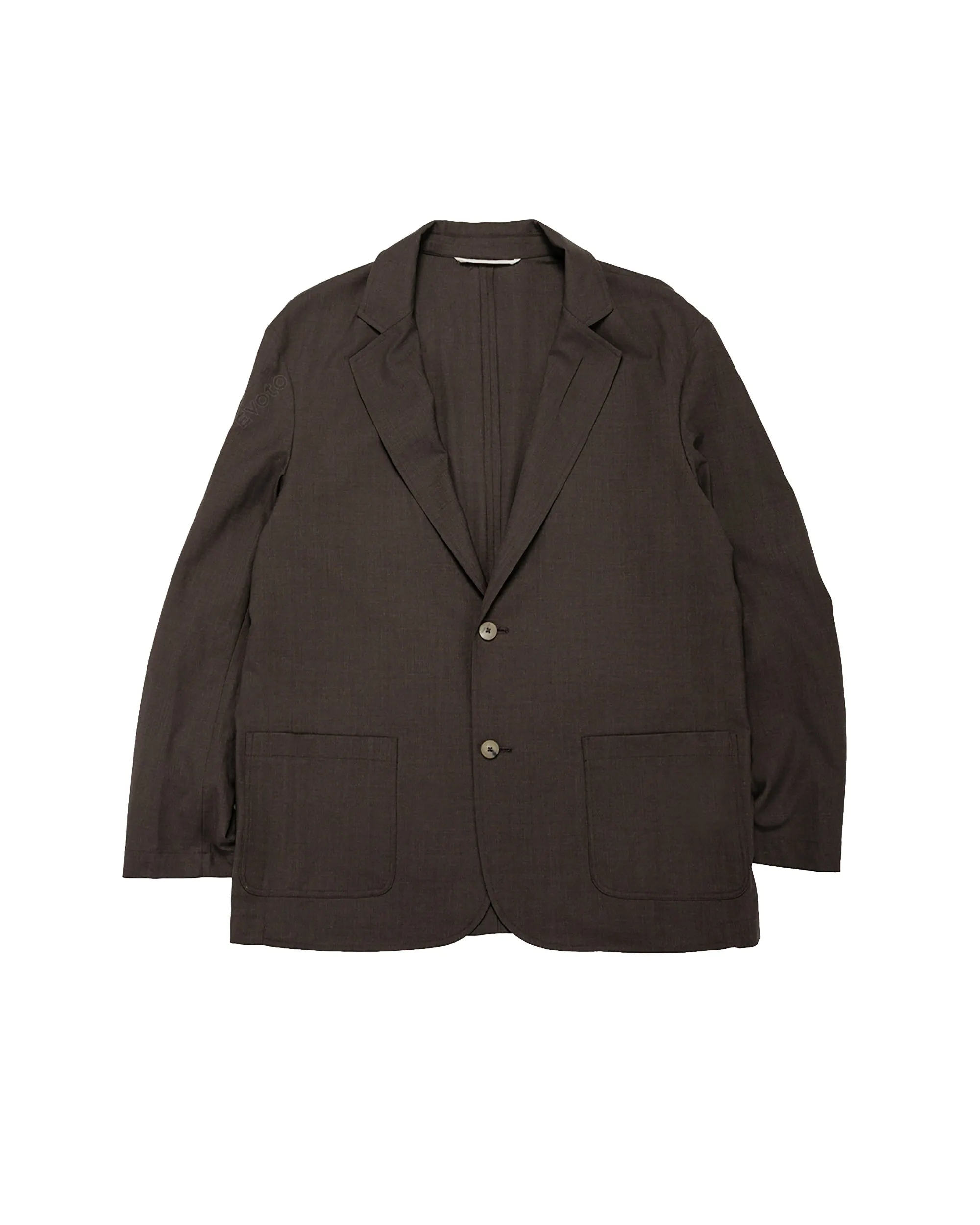 De Bonne Facture Writer's Jacket Super 130's Cold Wool Bark Brown sold by Lost & Found