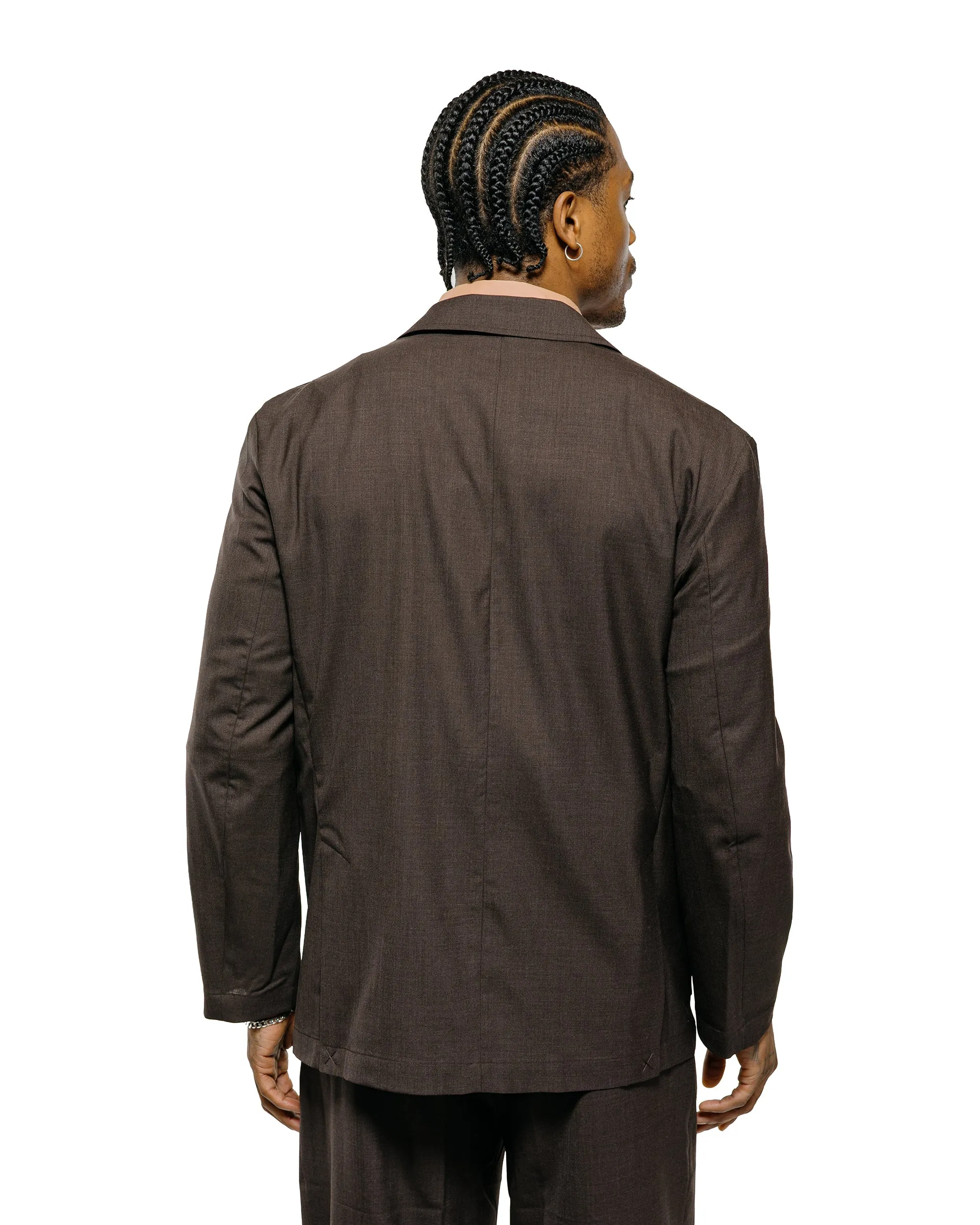 De Bonne Facture Writer's Jacket Super 130's Cold Wool Bark Brown sold by Lost & Found product image thumbnail 3