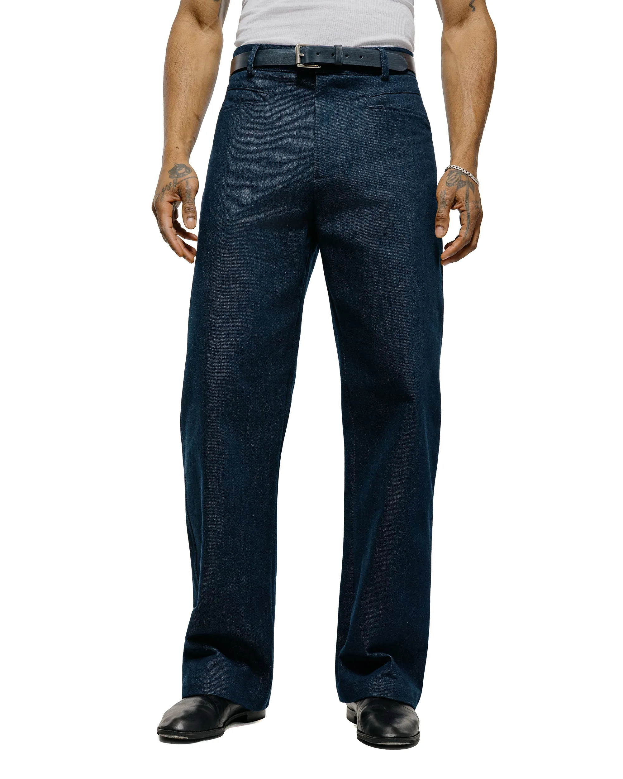 De Bonne Facture Gardian Trousers Organic French Cotton Denim Indigo sold by Lost & Found product image thumbnail 2