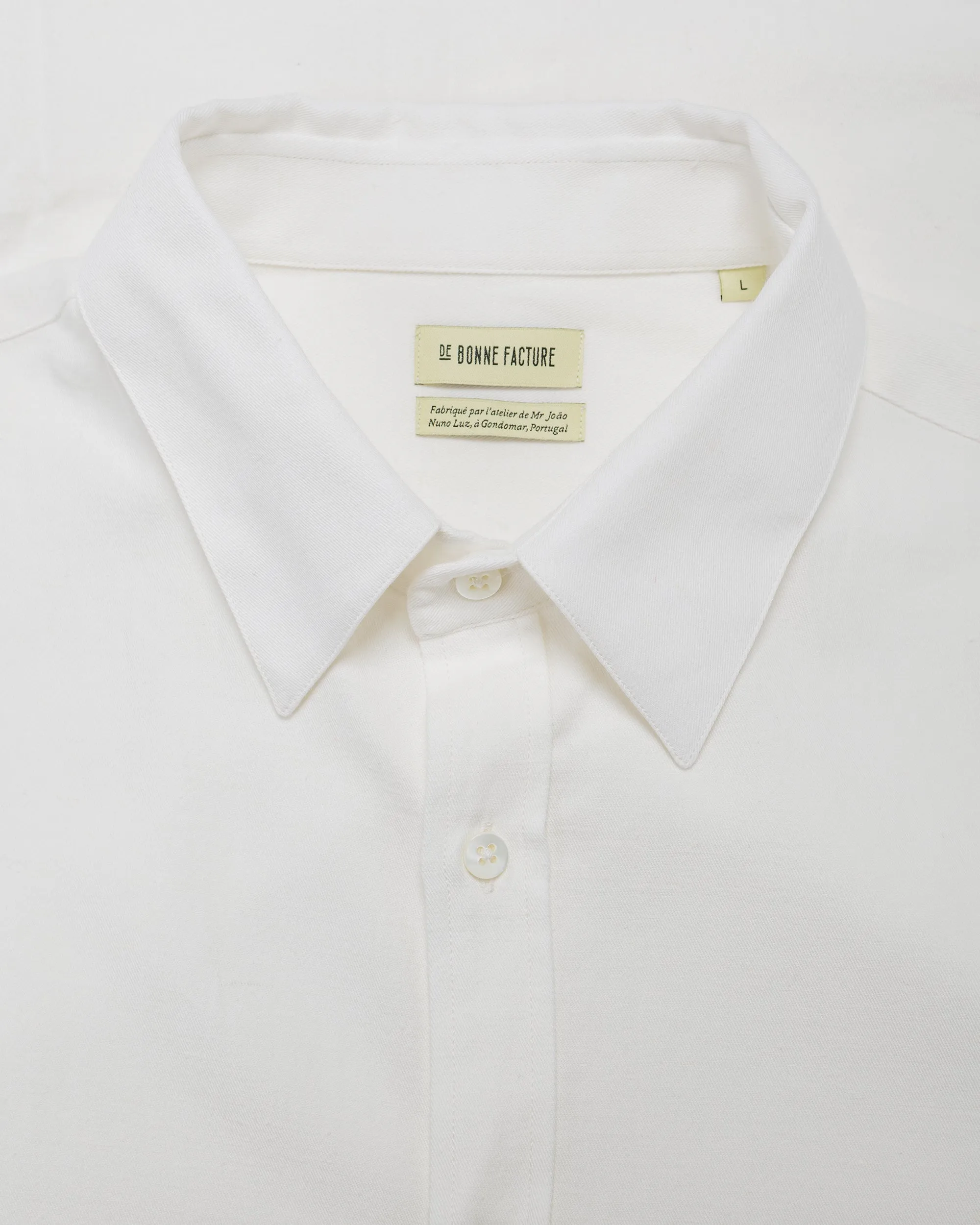 De Bonne Facture Oversized Shirt Cotton Hemp White sold by Lost & Found product image thumbnail 5