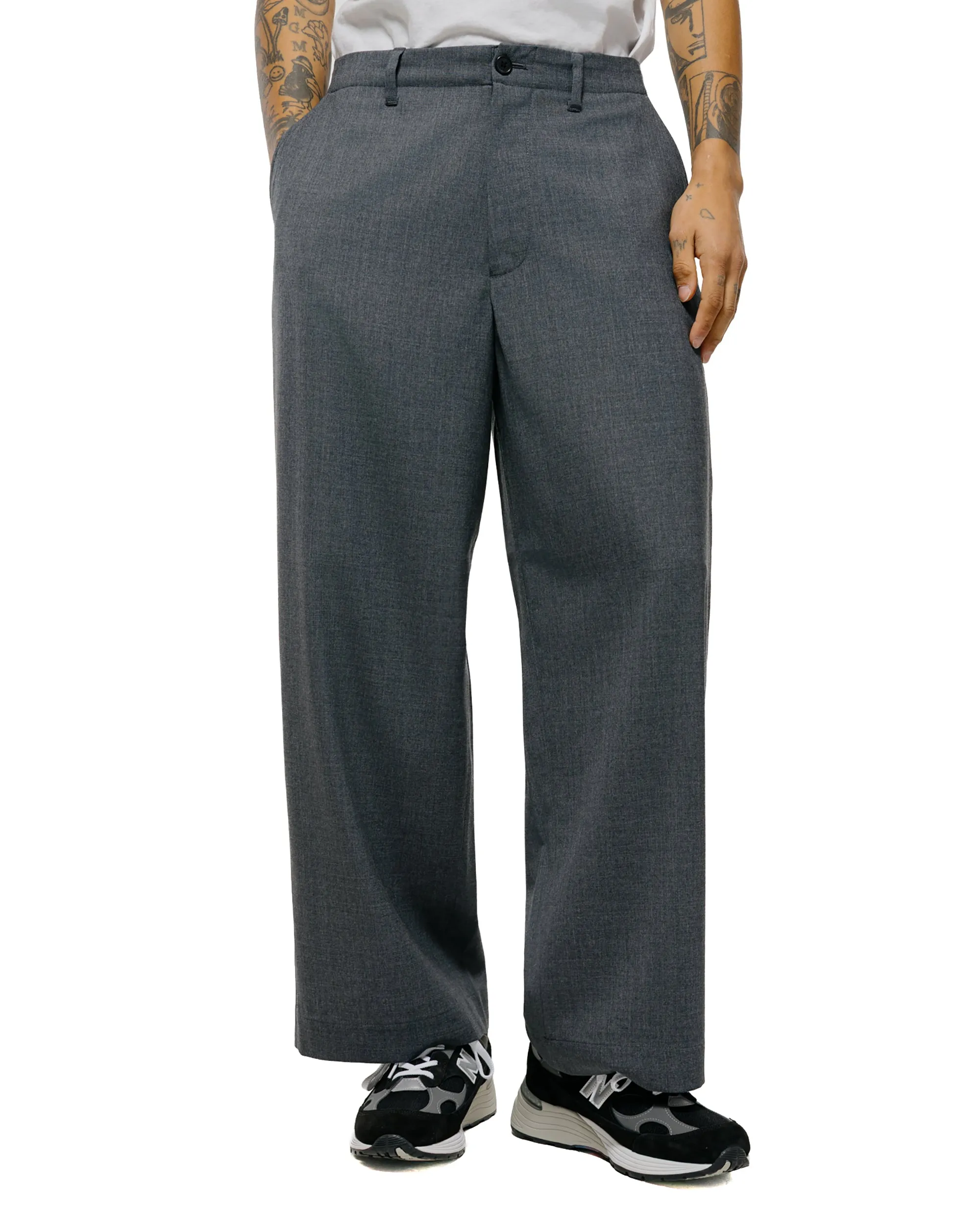 Universal Products Summer Wool Wide Trousers Gray sold by Lost & Found product image thumbnail 2